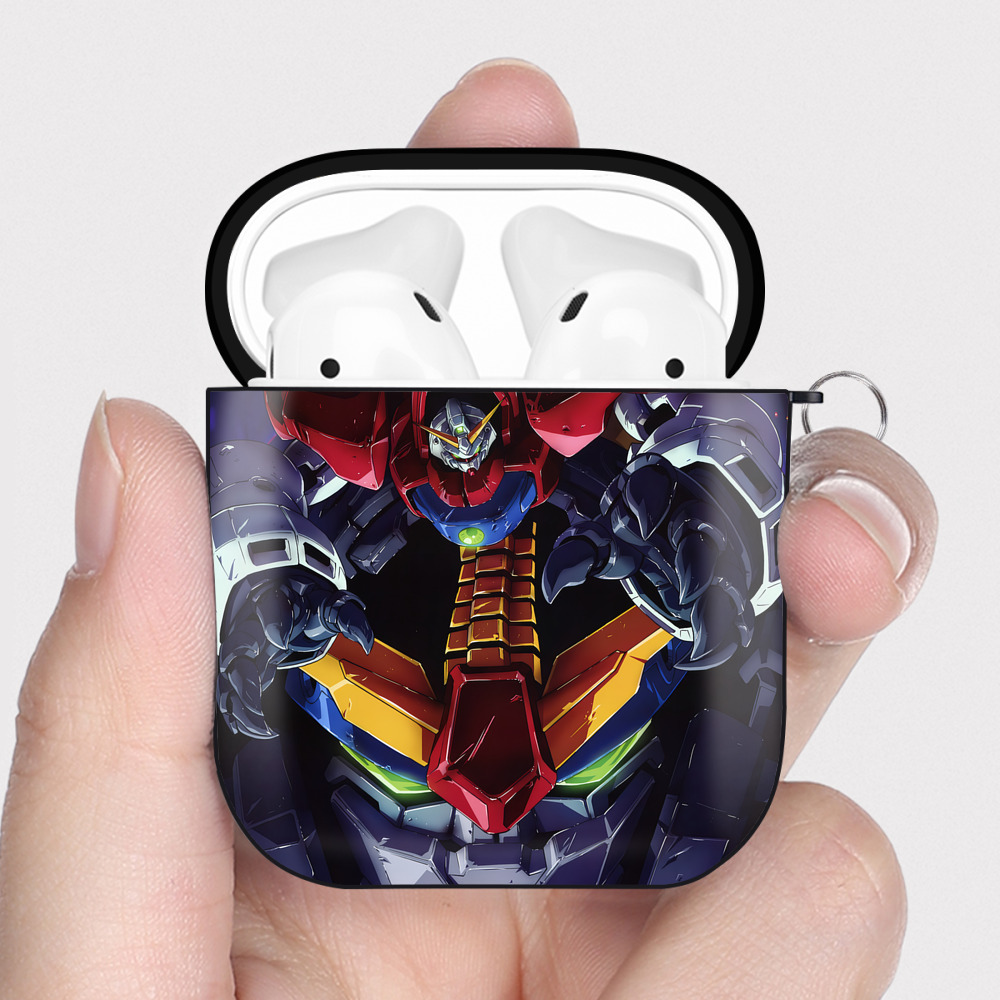 （画像用） 機動戦士ガンダム Mobile Suit Gundam AirPods 第2世代保護ケース ハードシェル ブラック 耐衝撃・防指紋・カラビナ付き