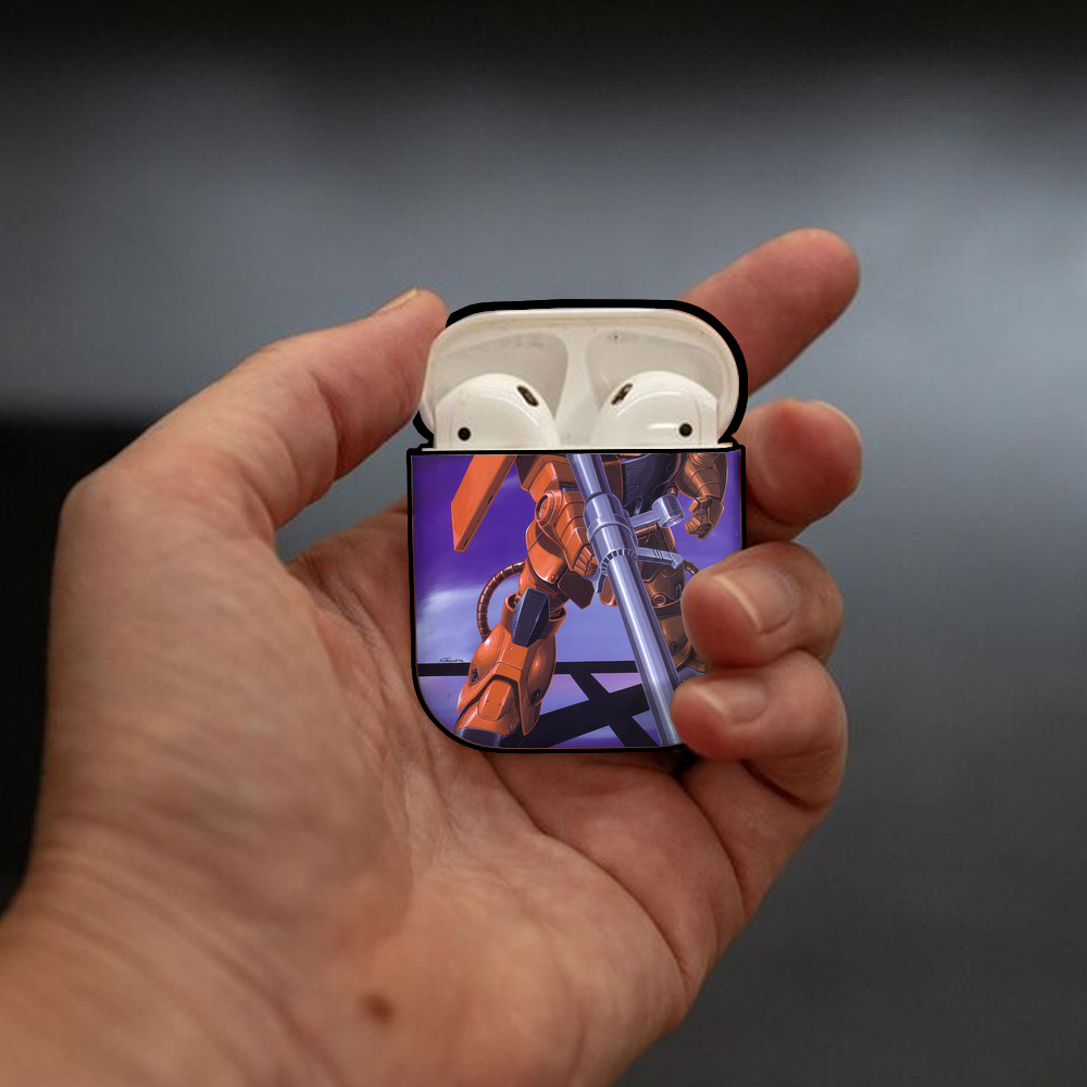 機動戦士ガンダム Mobile Suit Gundam AirPods 第2世代保護ケース ハードシェル ブラック 耐衝撃・防指紋・カラビナ付き