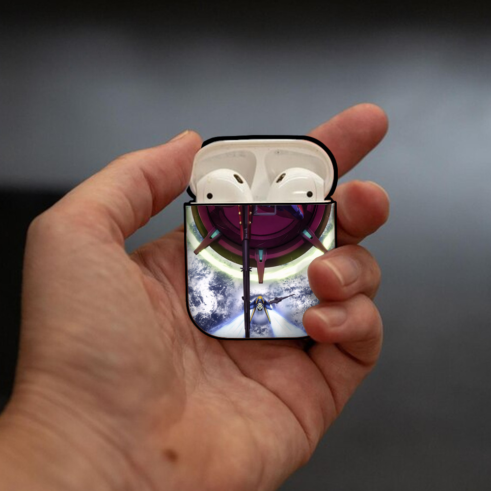機動戦士ガンダム Mobile Suit Gundam AirPods 第2世代保護ケース ハードシェル ブラック 耐衝撃・防指紋・カラビナ付き