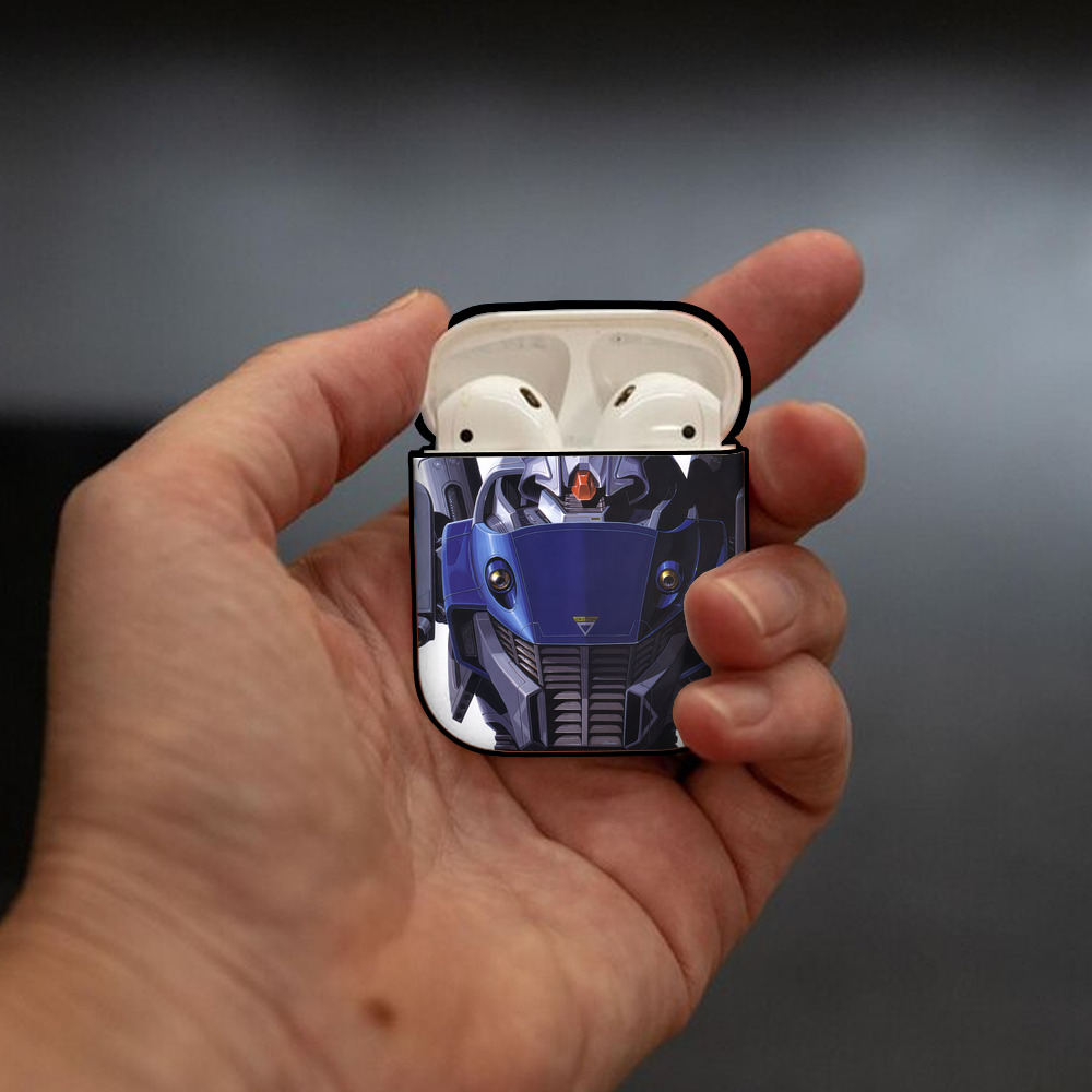 機動戦士ガンダム Mobile Suit Gundam AirPods 第2世代保護ケース ハードシェル ブラック 耐衝撃・防指紋・カラビナ付き