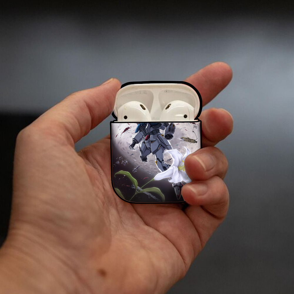 機動戦士ガンダム Mobile Suit Gundam AirPods 第2世代保護ケース ハードシェル ブラック 耐衝撃・防指紋・カラビナ付き