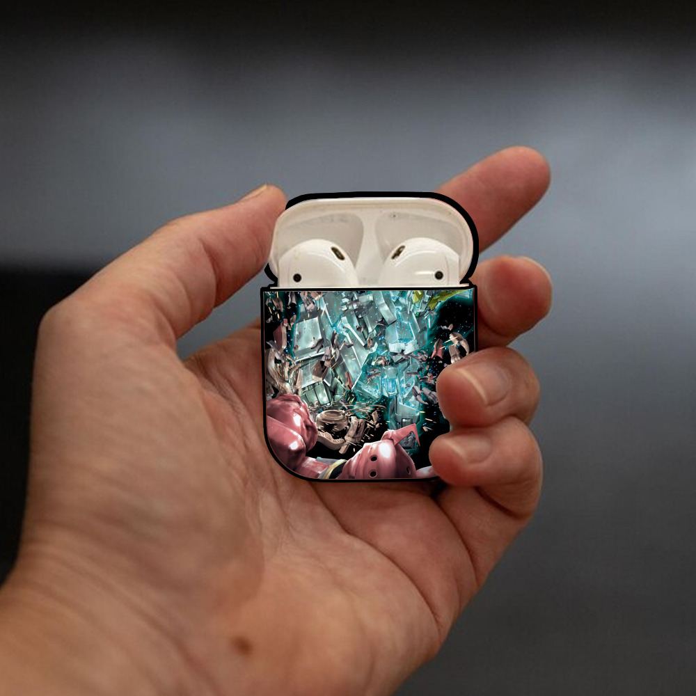 機動戦士ガンダム Mobile Suit Gundam AirPods 第2世代保護ケース ハードシェル ブラック 耐衝撃・防指紋・カラビナ付き