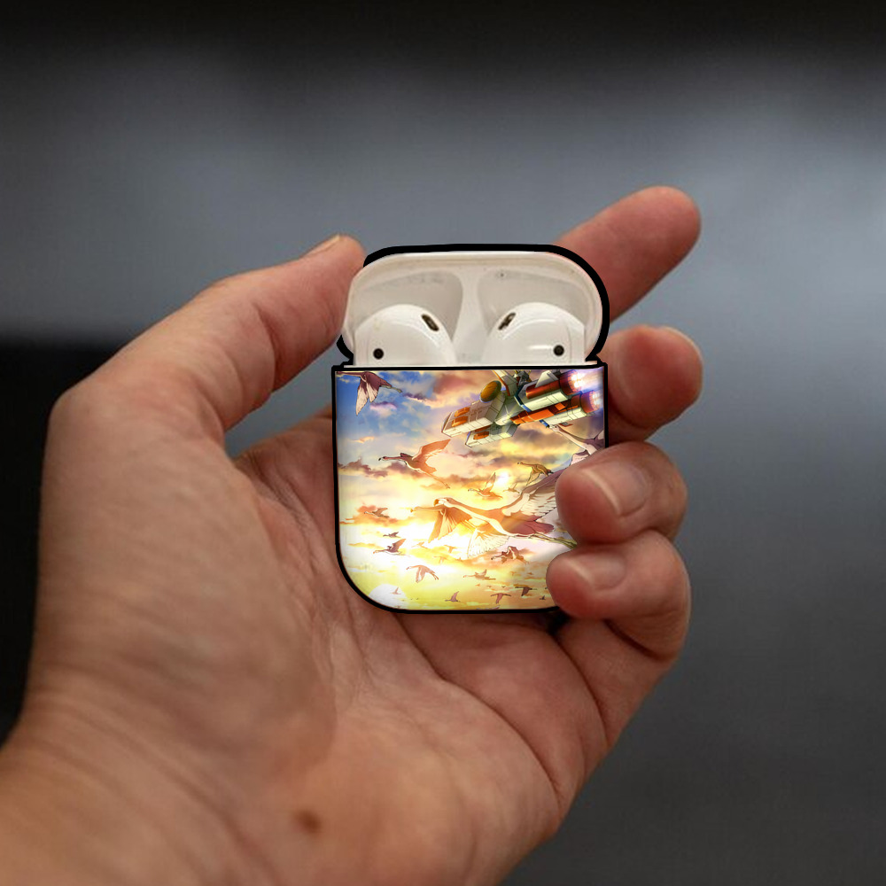 機動戦士ガンダム Mobile Suit Gundam AirPods 第2世代保護ケース ハードシェル ブラック 耐衝撃・防指紋・カラビナ付き