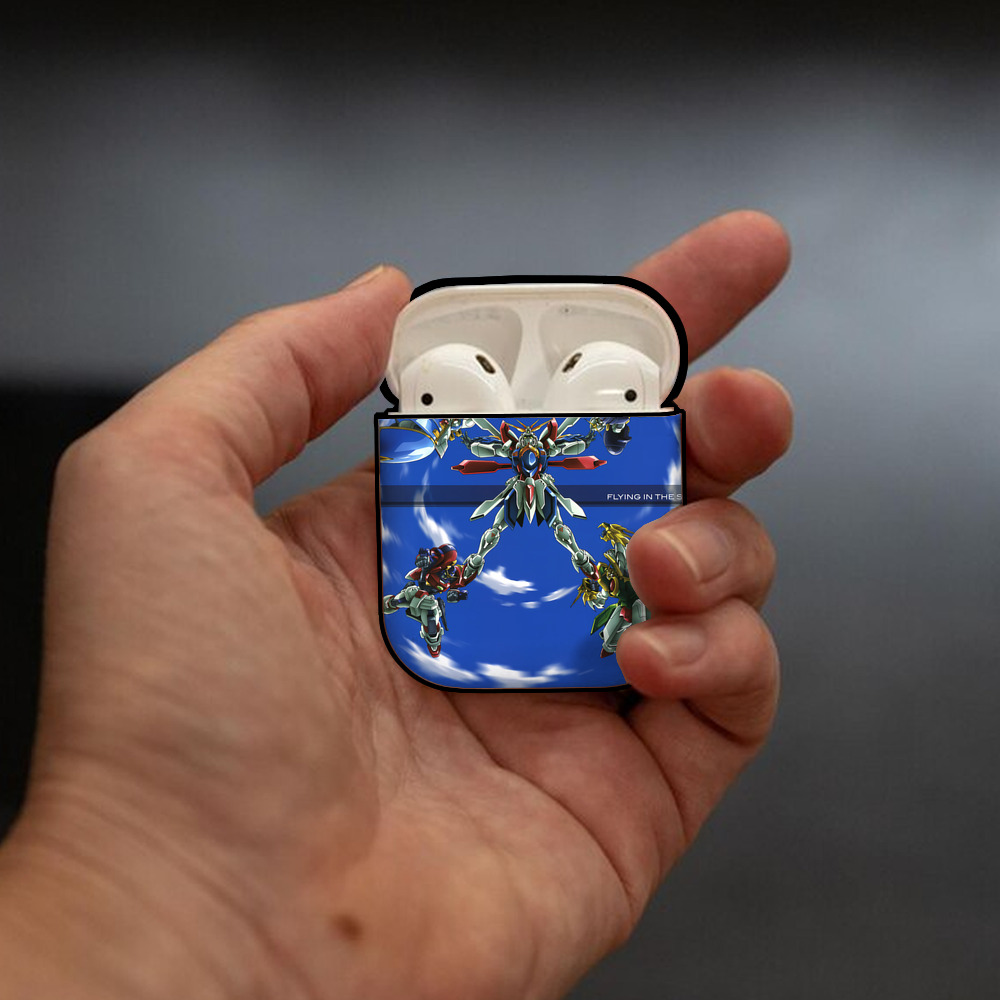 機動戦士ガンダム Mobile Suit Gundam AirPods 第2世代保護ケース ハードシェル ブラック 耐衝撃・防指紋・カラビナ付き