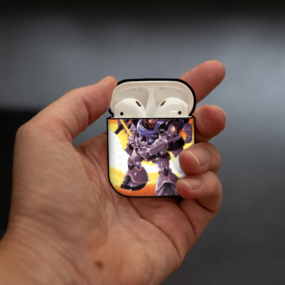 機動戦士ガンダム Mobile Suit Gundam AirPods 第2世代保護ケース ハードシェル ブラック 耐衝撃・防指紋・カラビナ付き