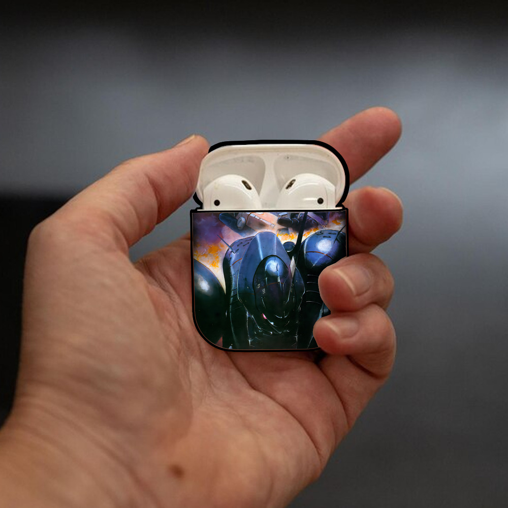 機動戦士ガンダム Mobile Suit Gundam AirPods 第2世代保護ケース ハードシェル ブラック 耐衝撃・防指紋・カラビナ付き