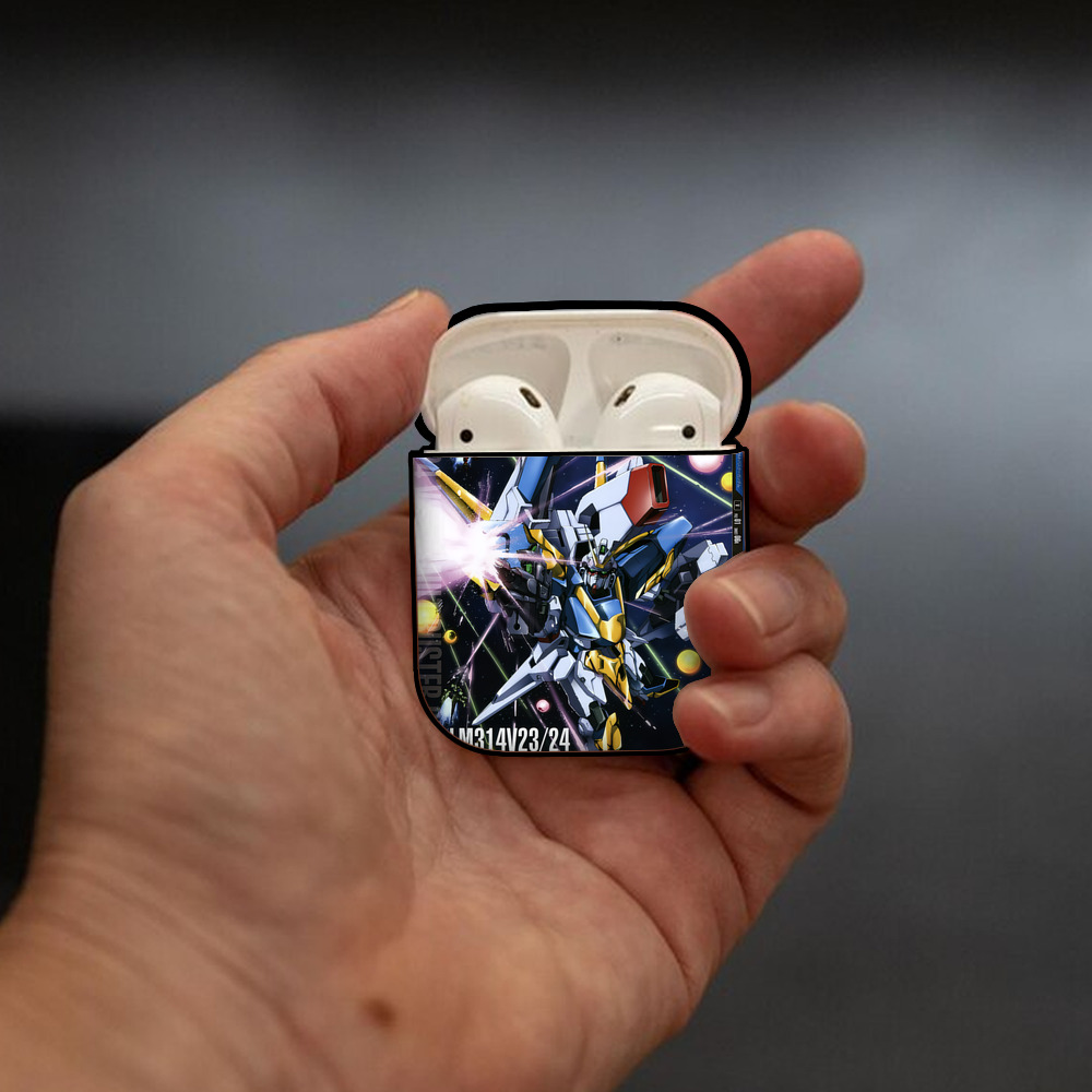 機動戦士ガンダム Mobile Suit Gundam AirPods 第2世代保護ケース ハードシェル ブラック 耐衝撃・防指紋・カラビナ付き