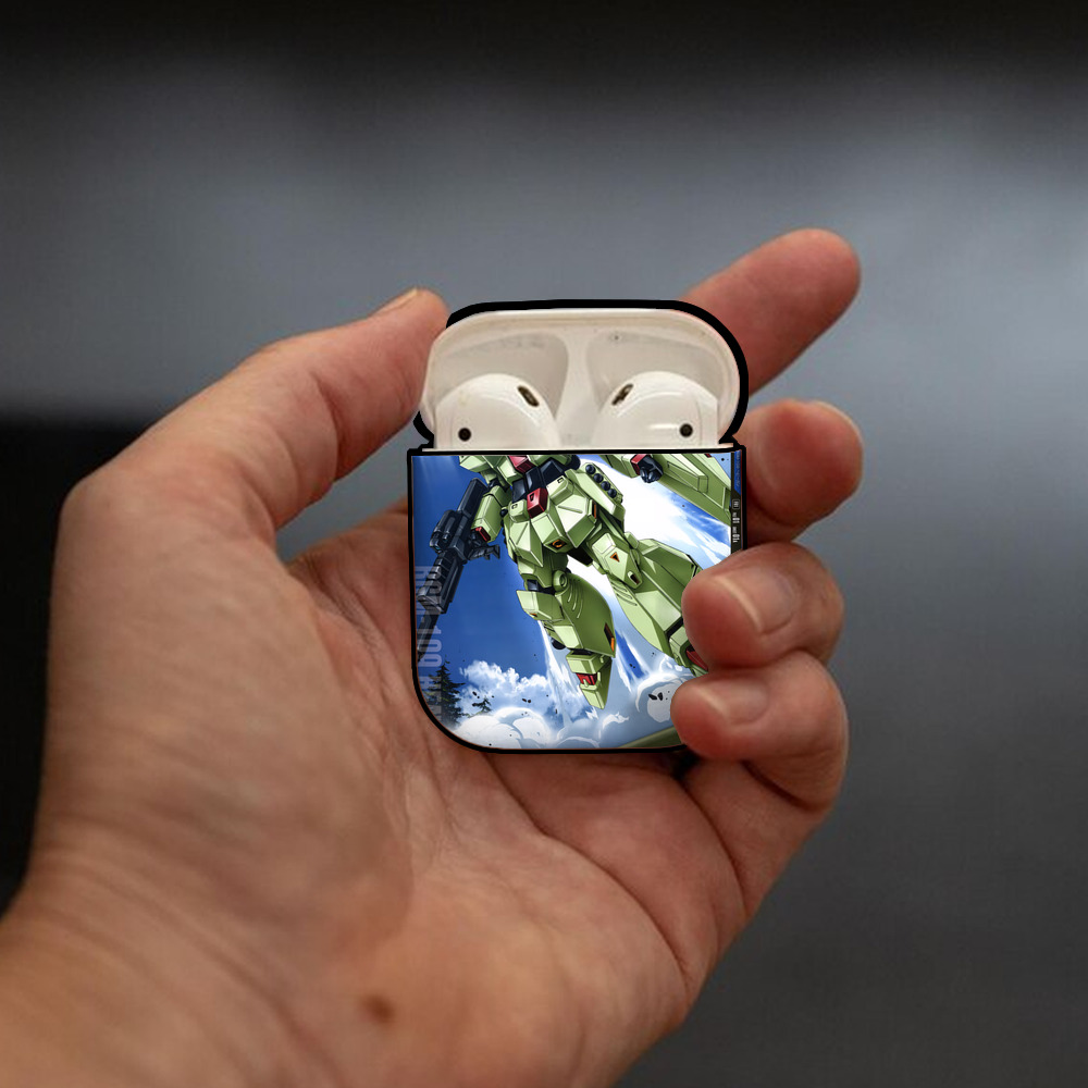 機動戦士ガンダム Mobile Suit Gundam AirPods 第2世代保護ケース ハードシェル ブラック 耐衝撃・防指紋・カラビナ付き