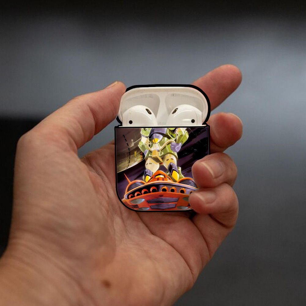 機動戦士ガンダム Mobile Suit Gundam AirPods 第2世代保護ケース ハードシェル ブラック 耐衝撃・防指紋・カラビナ付き