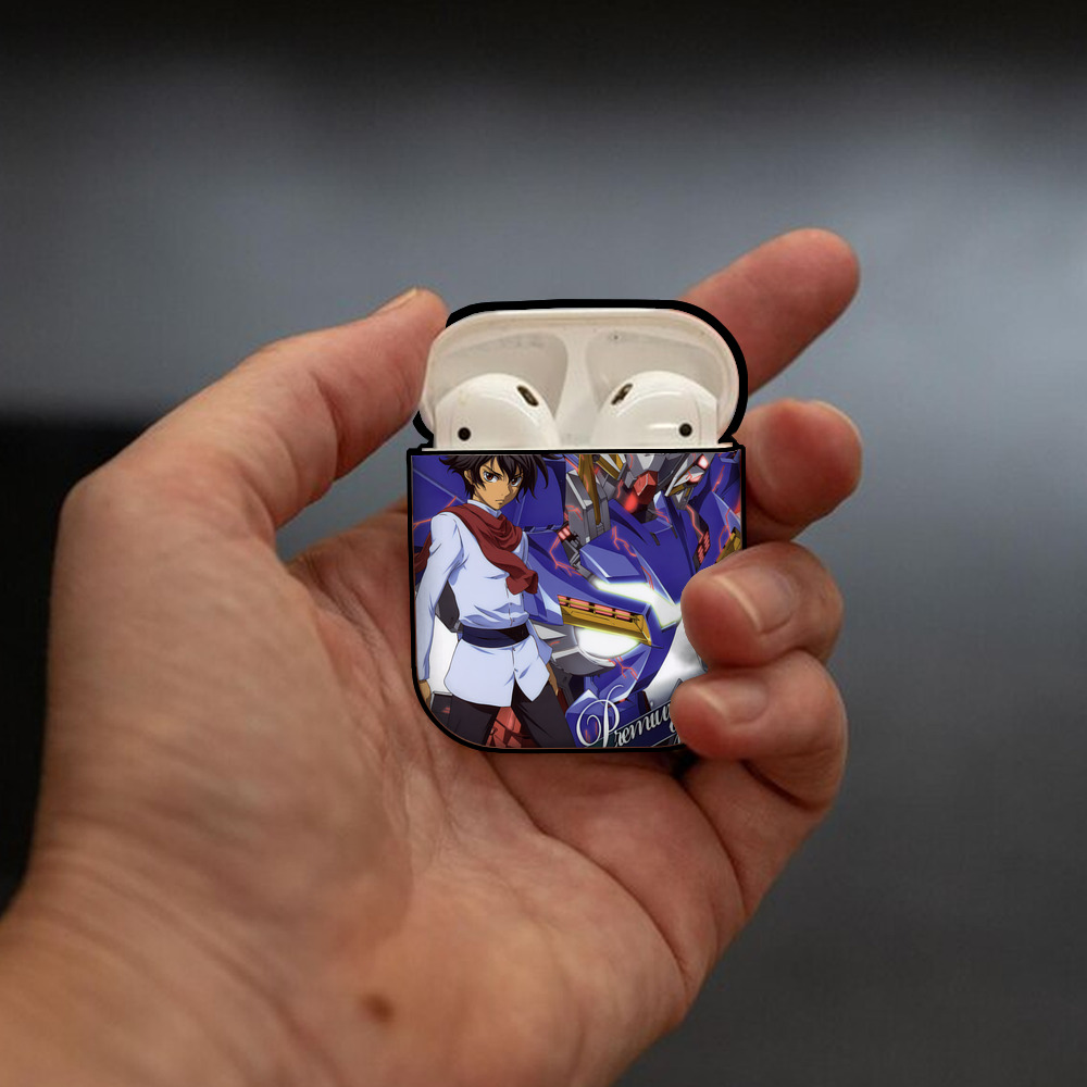 機動戦士ガンダム Mobile Suit Gundam AirPods 第2世代保護ケース ハードシェル ブラック 耐衝撃・防指紋・カラビナ付き