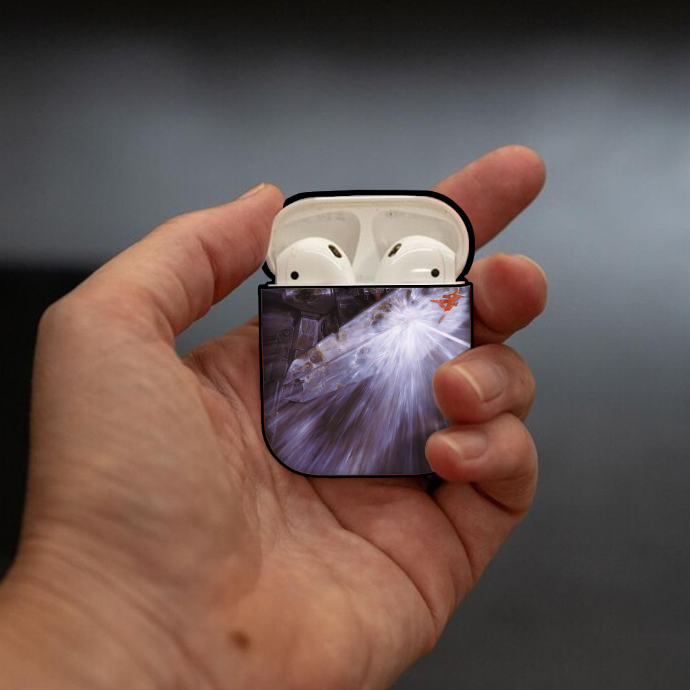機動戦士ガンダム Mobile Suit Gundam AirPods 第2世代保護ケース ハードシェル ブラック 耐衝撃・防指紋・カラビナ付き