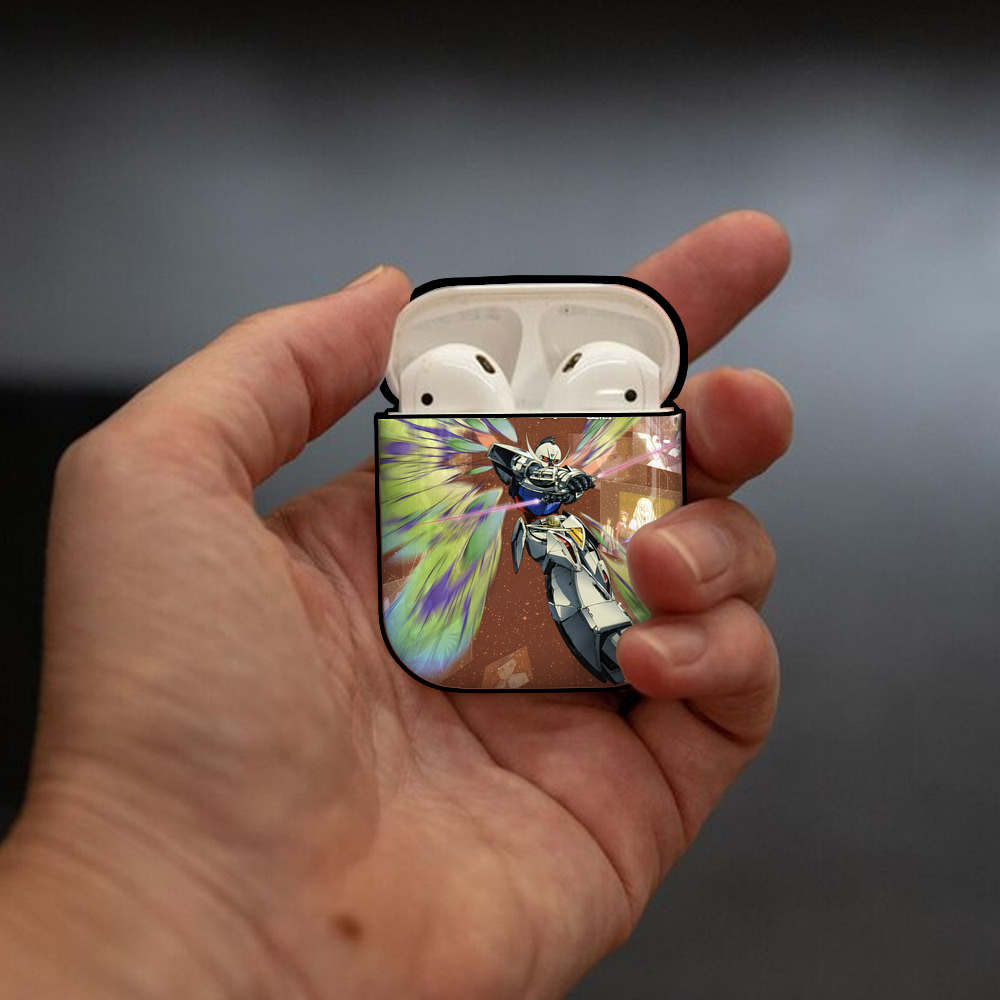 機動戦士ガンダム Mobile Suit Gundam AirPods 第2世代保護ケース ハードシェル ブラック 耐衝撃・防指紋・カラビナ付き