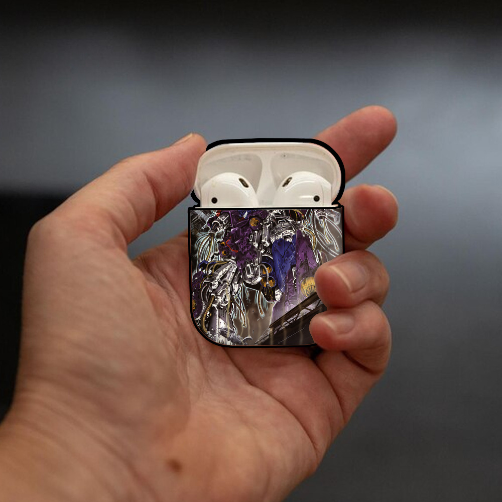 機動戦士ガンダム Mobile Suit Gundam AirPods 第2世代保護ケース ハードシェル ブラック 耐衝撃・防指紋・カラビナ付き