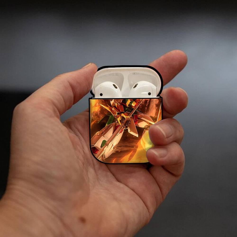 機動戦士ガンダム Mobile Suit Gundam AirPods 第2世代保護ケース ハードシェル ブラック 耐衝撃・防指紋・カラビナ付き