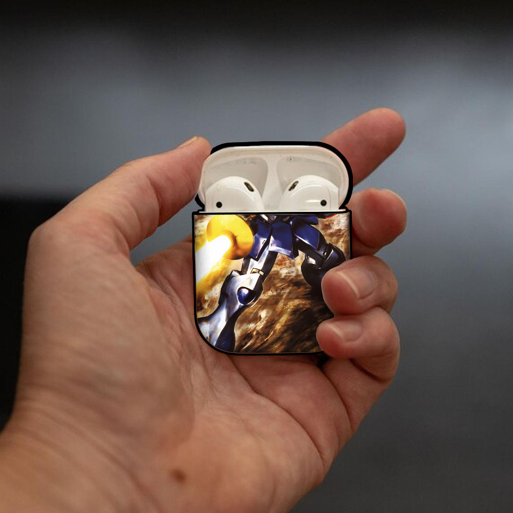 機動戦士ガンダム Mobile Suit Gundam AirPods 第2世代保護ケース ハードシェル ブラック 耐衝撃・防指紋・カラビナ付き