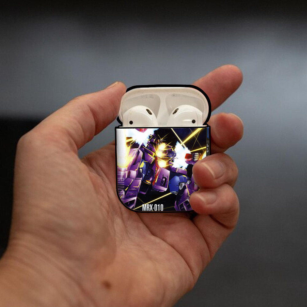 機動戦士ガンダム Mobile Suit Gundam AirPods 第2世代保護ケース ハードシェル ブラック 耐衝撃・防指紋・カラビナ付き