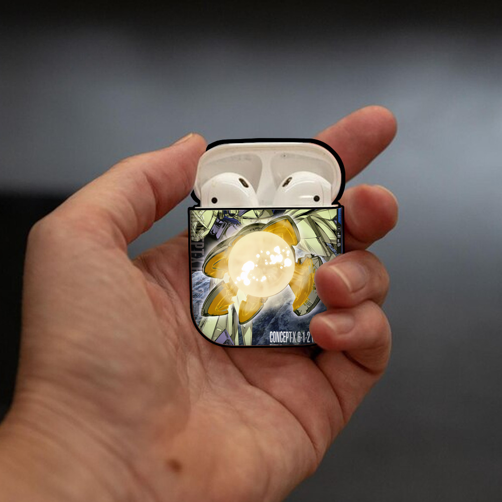機動戦士ガンダム Mobile Suit Gundam AirPods 第2世代保護ケース ハードシェル ブラック 耐衝撃・防指紋・カラビナ付き