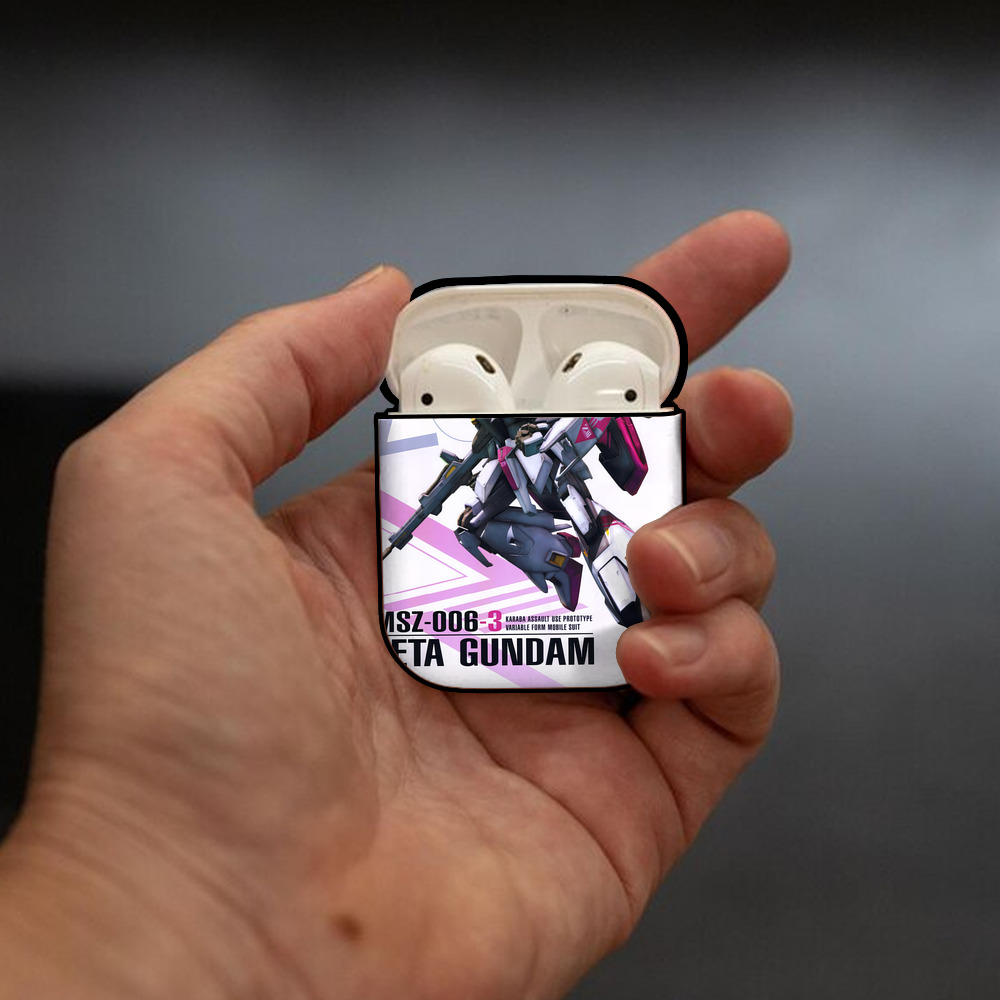 機動戦士ガンダム Mobile Suit Gundam AirPods 第2世代保護ケース ハードシェル ブラック 耐衝撃・防指紋・カラビナ付き