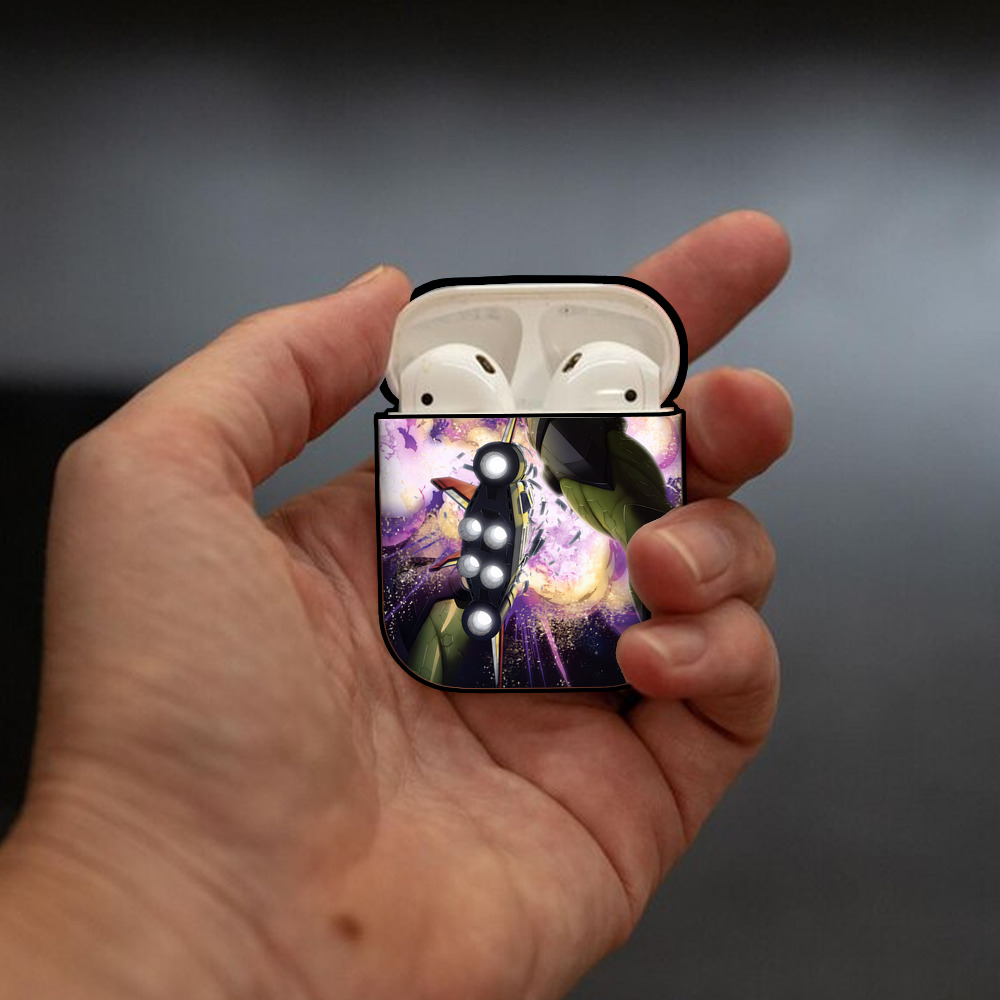 機動戦士ガンダム Mobile Suit Gundam AirPods 第2世代保護ケース ハードシェル ブラック 耐衝撃・防指紋・カラビナ付き