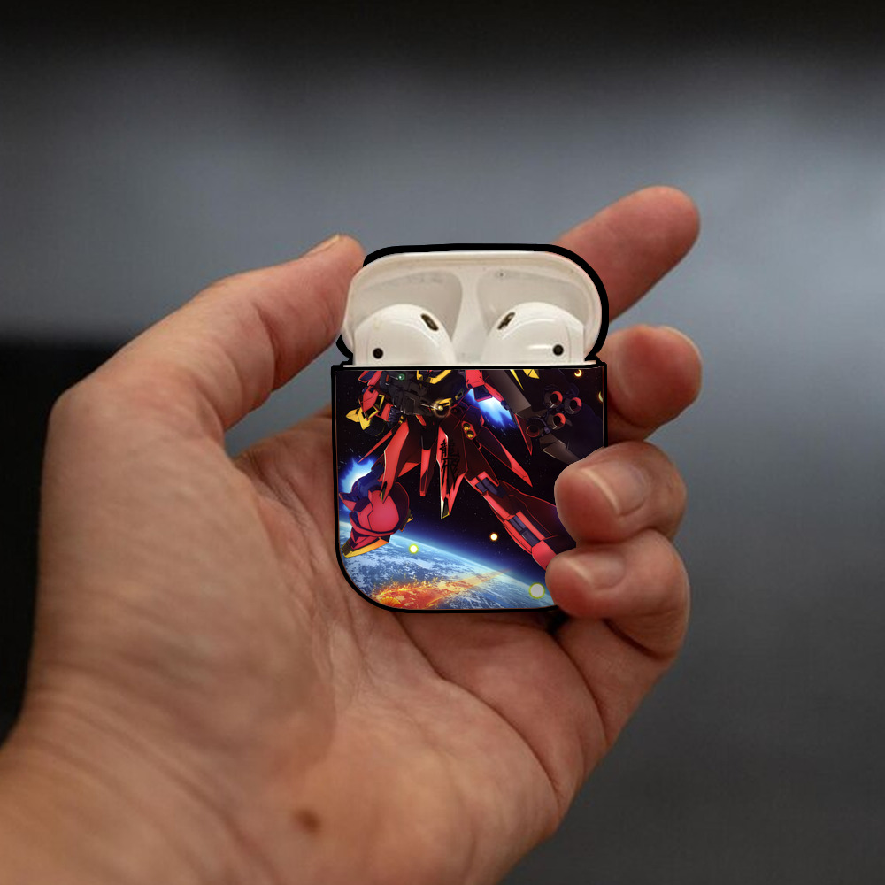 機動戦士ガンダム Mobile Suit Gundam AirPods 第2世代保護ケース ハードシェル ブラック 耐衝撃・防指紋・カラビナ付き