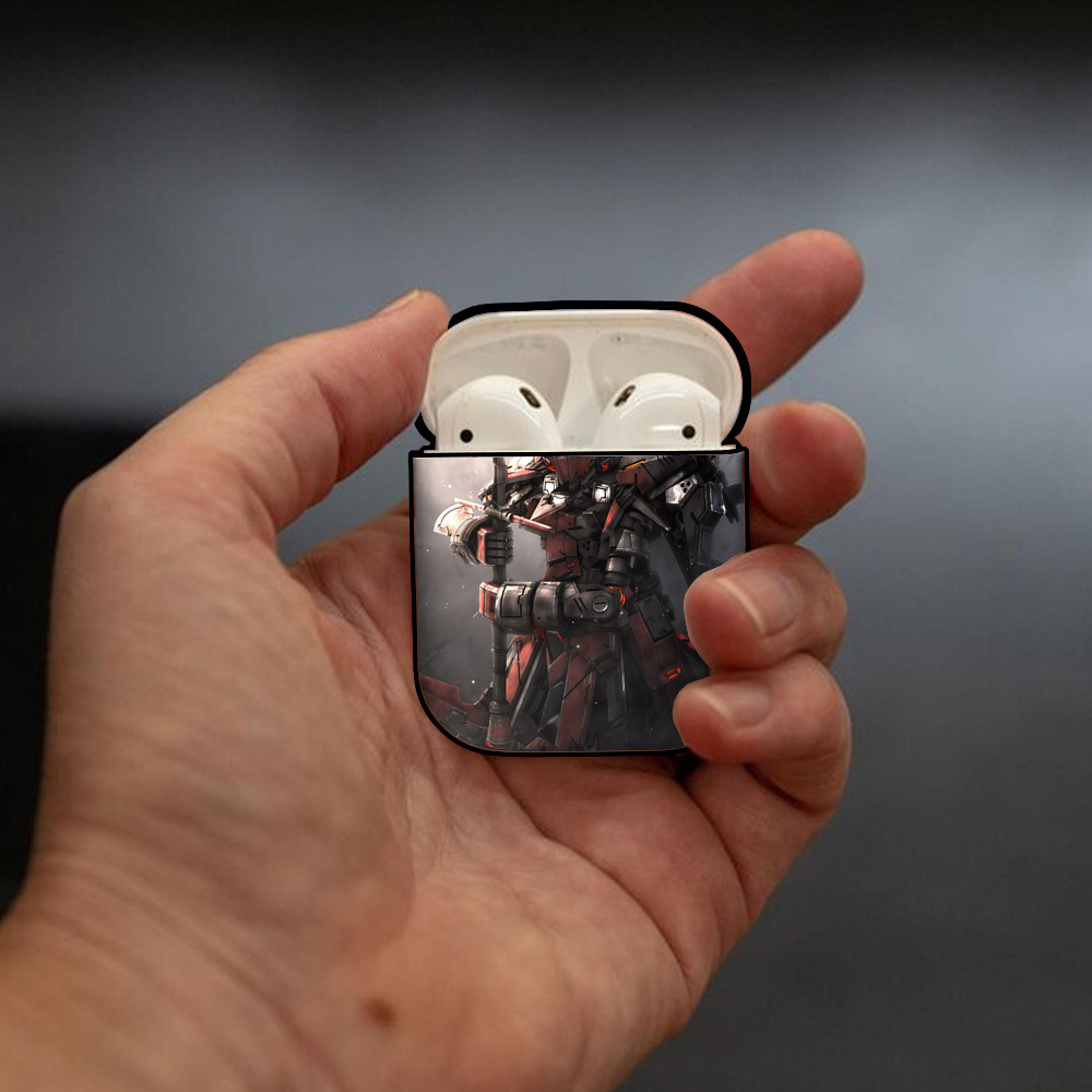 機動戦士ガンダム Mobile Suit Gundam AirPods 第2世代保護ケース ハードシェル ブラック 耐衝撃・防指紋・カラビナ付き