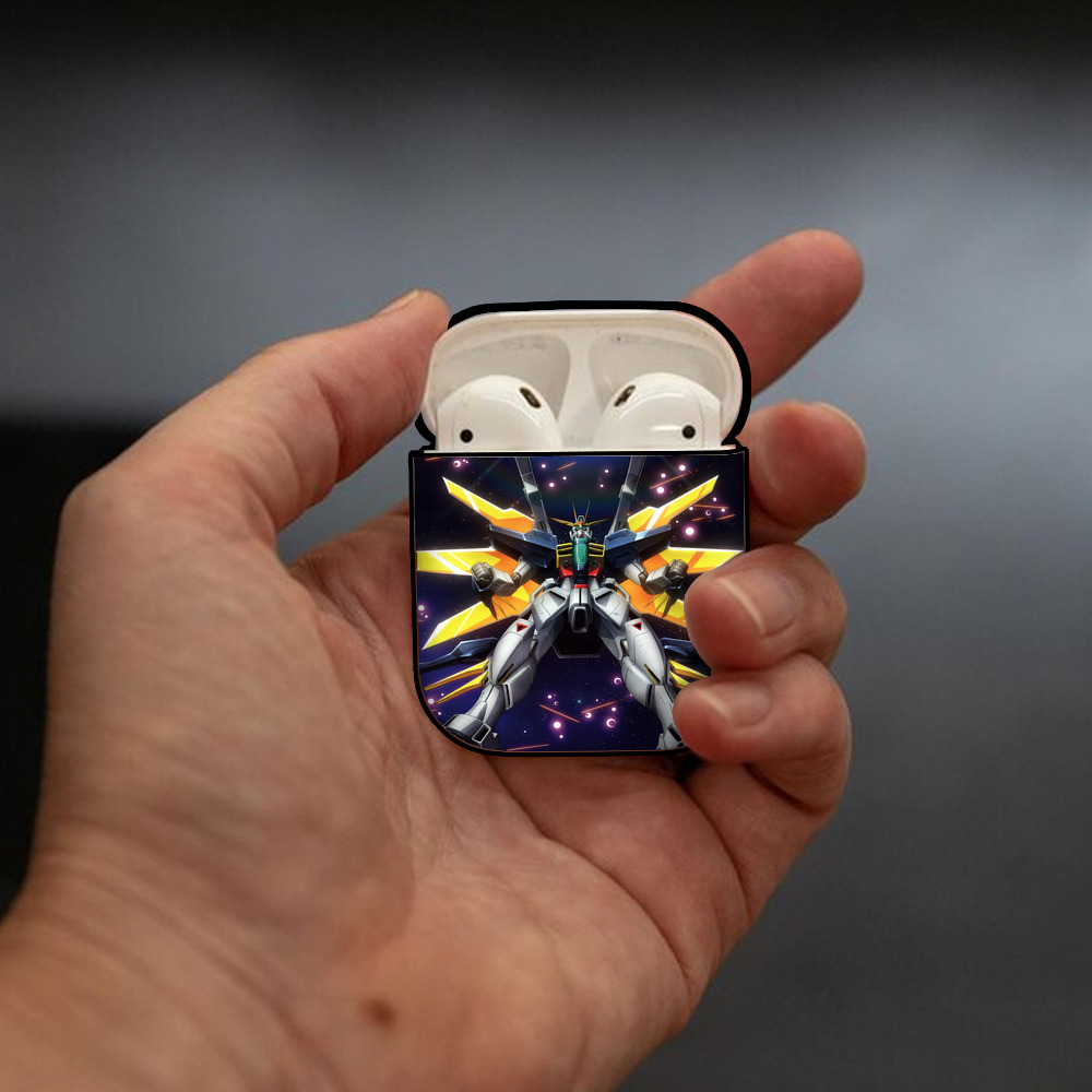 機動戦士ガンダム Mobile Suit Gundam AirPods 第2世代保護ケース ハードシェル ブラック 耐衝撃・防指紋・カラビナ付き