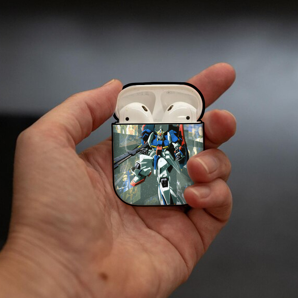 機動戦士ガンダム Mobile Suit Gundam AirPods 第2世代保護ケース ハードシェル ブラック 耐衝撃・防指紋・カラビナ付き
