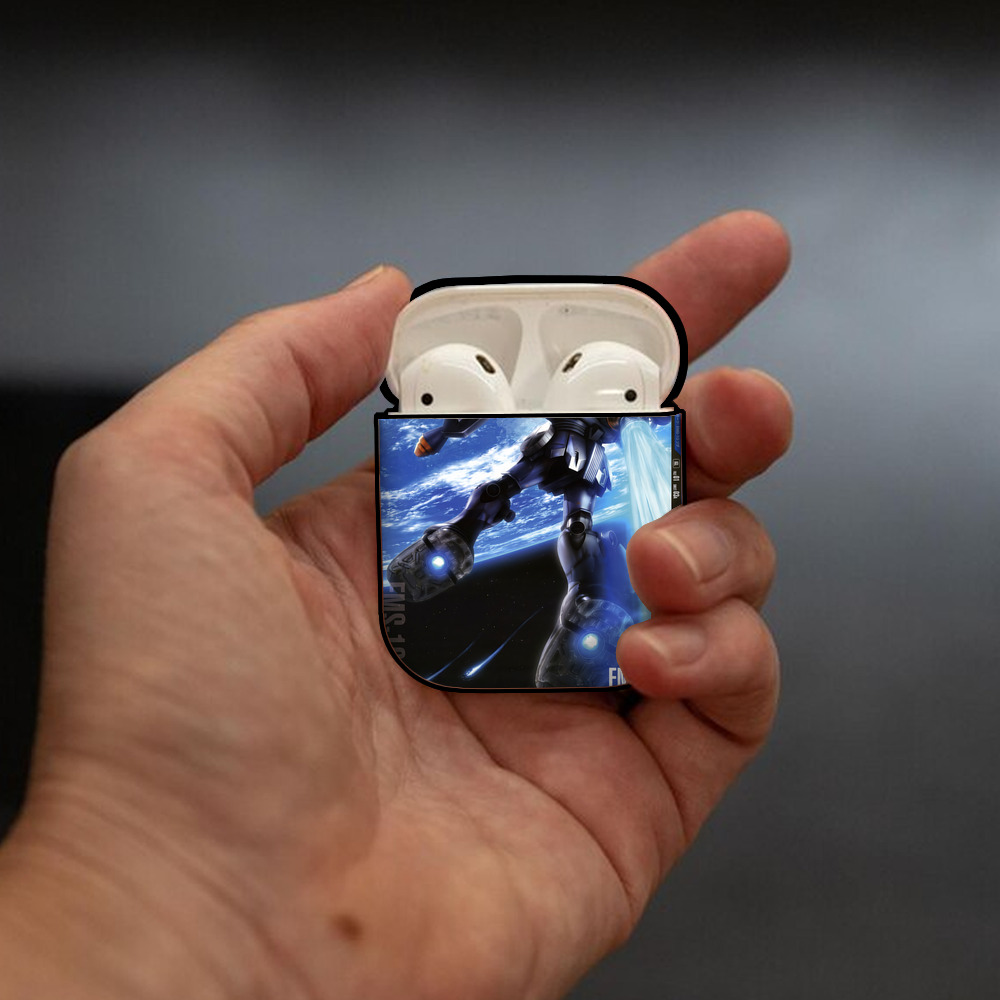 機動戦士ガンダム Mobile Suit Gundam AirPods 第2世代保護ケース ハードシェル ブラック 耐衝撃・防指紋・カラビナ付き