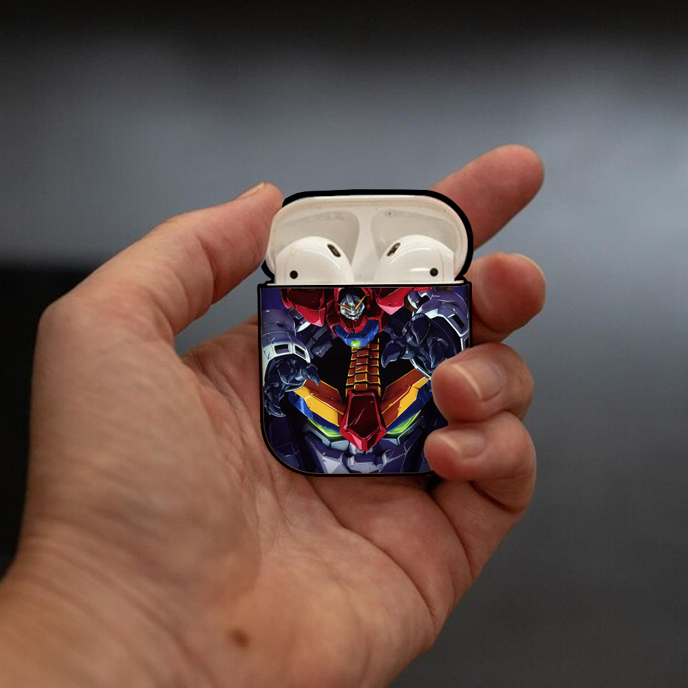 機動戦士ガンダム Mobile Suit Gundam AirPods 第2世代保護ケース ハードシェル ブラック 耐衝撃・防指紋・カラビナ付き