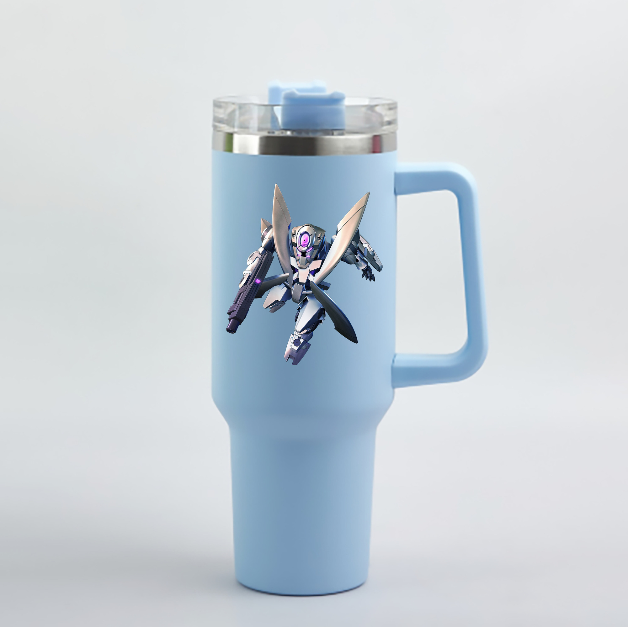 （画像用） 機動戦士ガンダム Mobile Suit Gundam 1200mL車用タンブラー - クリスタルステッカー（プラスチックストロー付き）