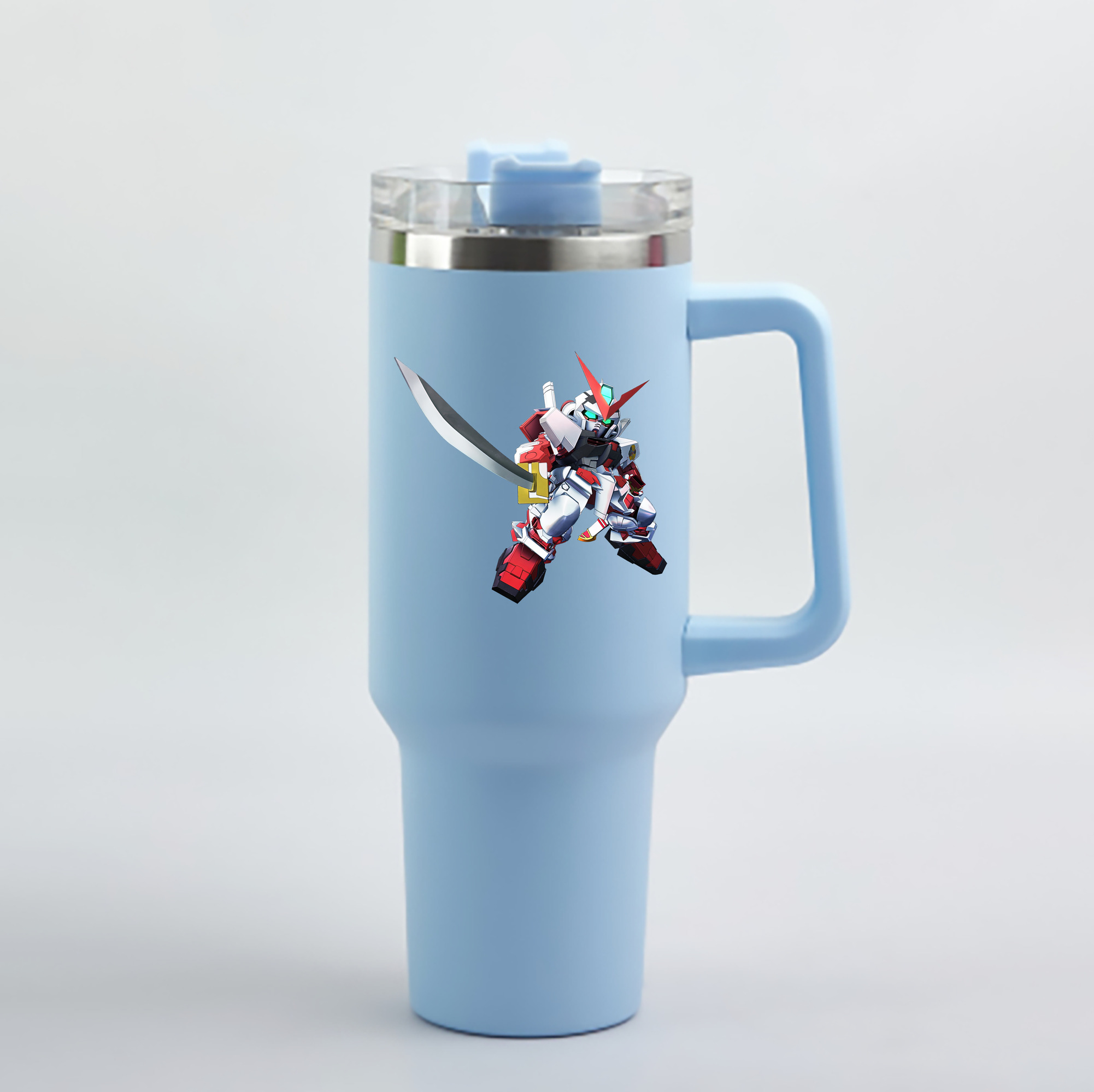 （画像用） 機動戦士ガンダム Mobile Suit Gundam 1200mL車用タンブラー - クリスタルステッカー（プラスチックストロー付き）