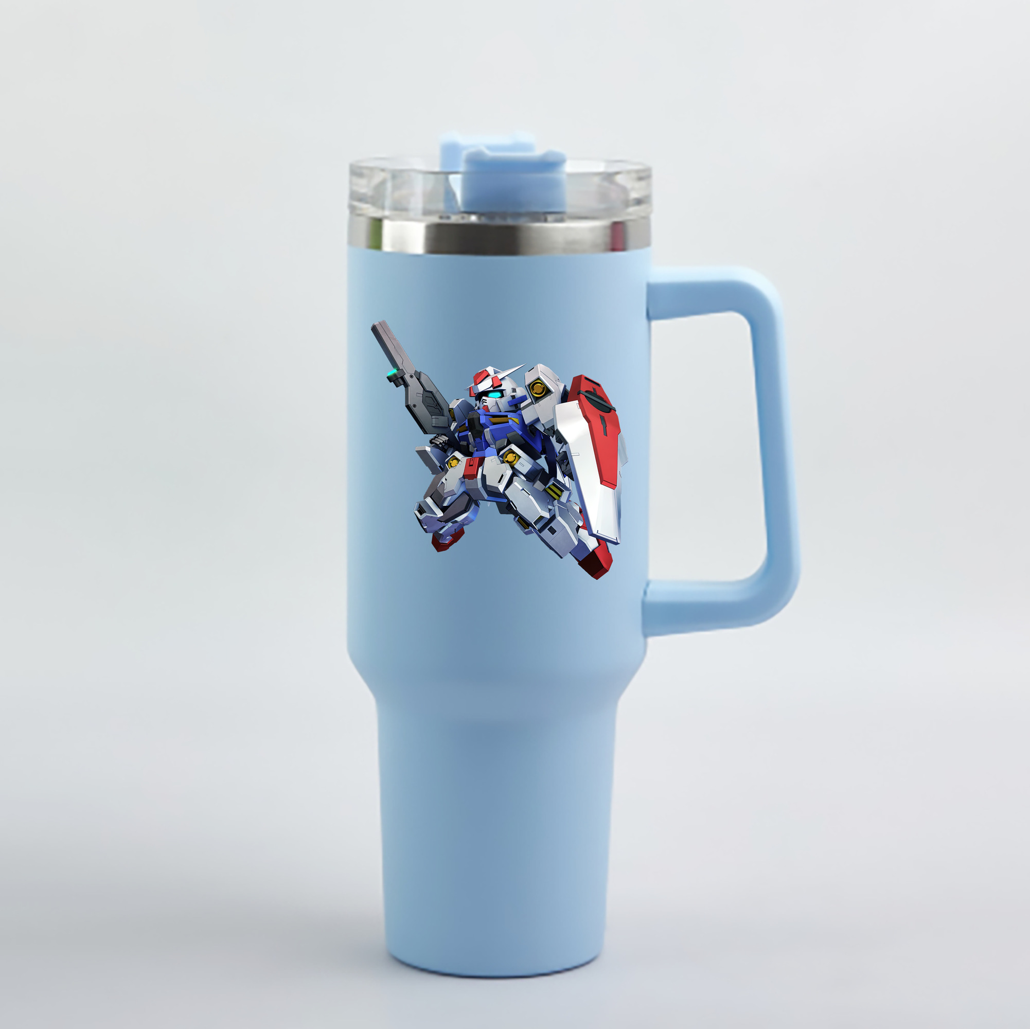 （画像用） 機動戦士ガンダム Mobile Suit Gundam 1200mL車用タンブラー - クリスタルステッカー（プラスチックストロー付き）