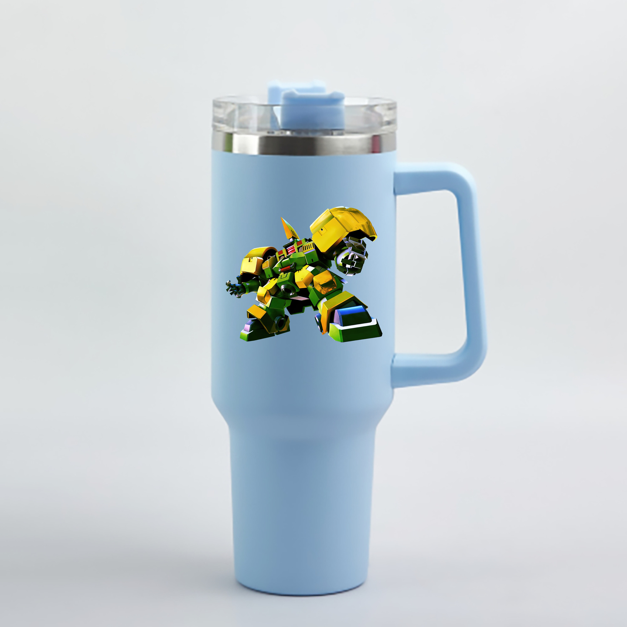 （画像用） 機動戦士ガンダム Mobile Suit Gundam 1200mL車用タンブラー - クリスタルステッカー（プラスチックストロー付き）