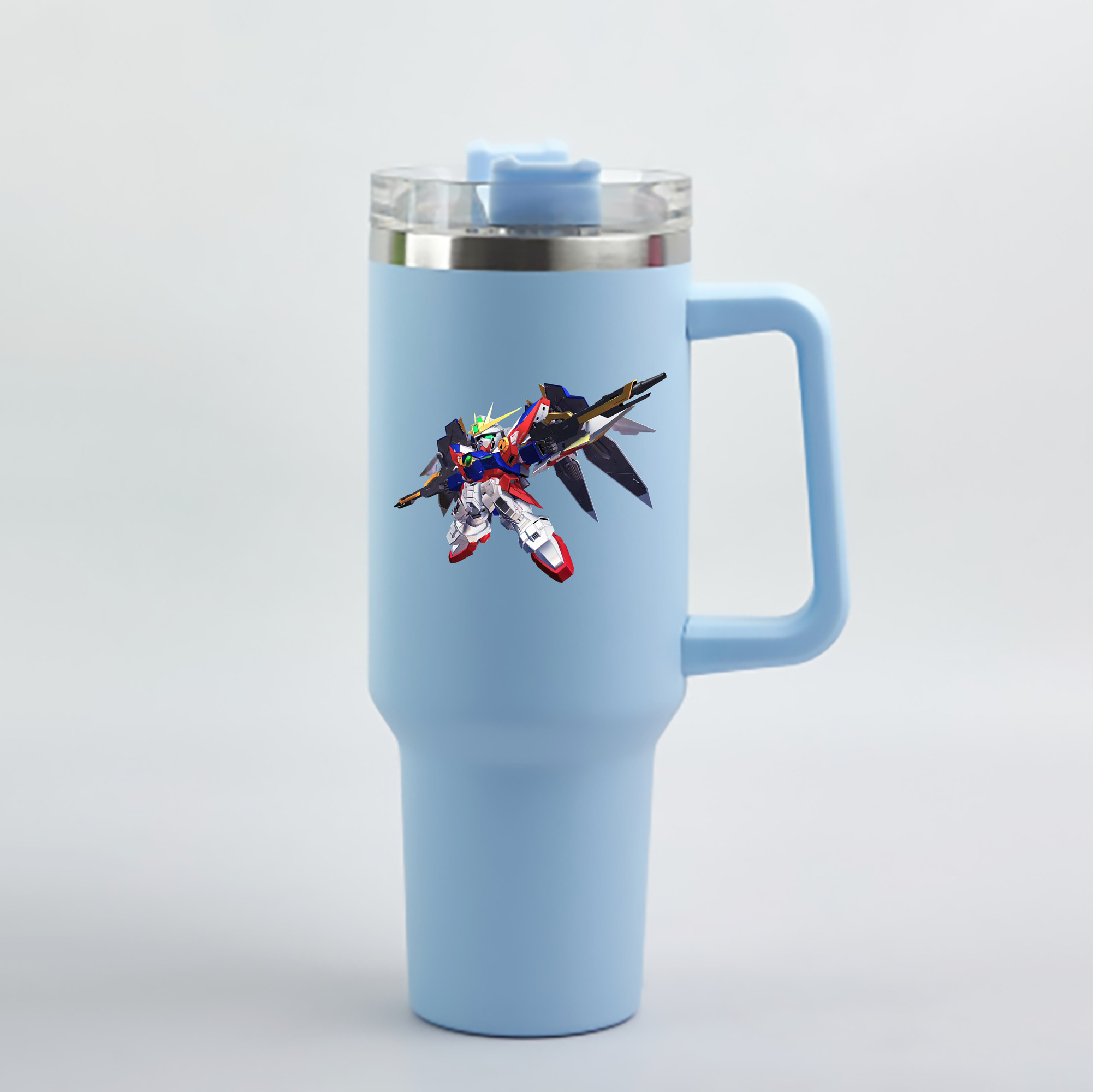（画像用） 機動戦士ガンダム Mobile Suit Gundam 1200mL車用タンブラー - クリスタルステッカー（プラスチックストロー付き）
