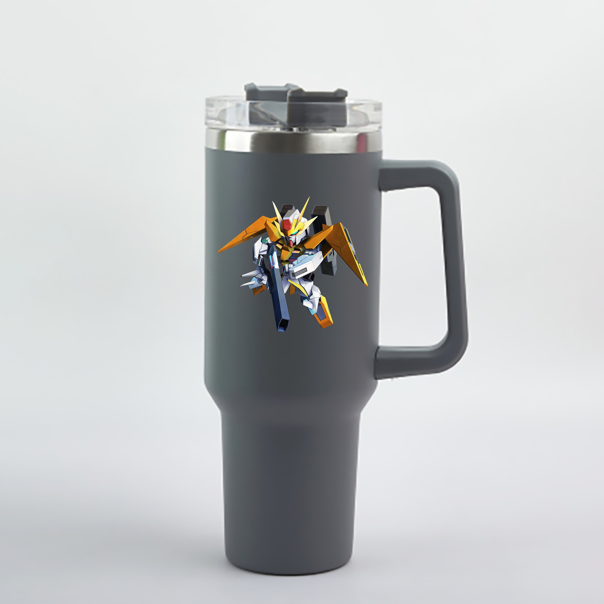 （画像用） 機動戦士ガンダム Mobile Suit Gundam 1200mL車用タンブラー - クリスタルステッカー（プラスチックストロー付き）