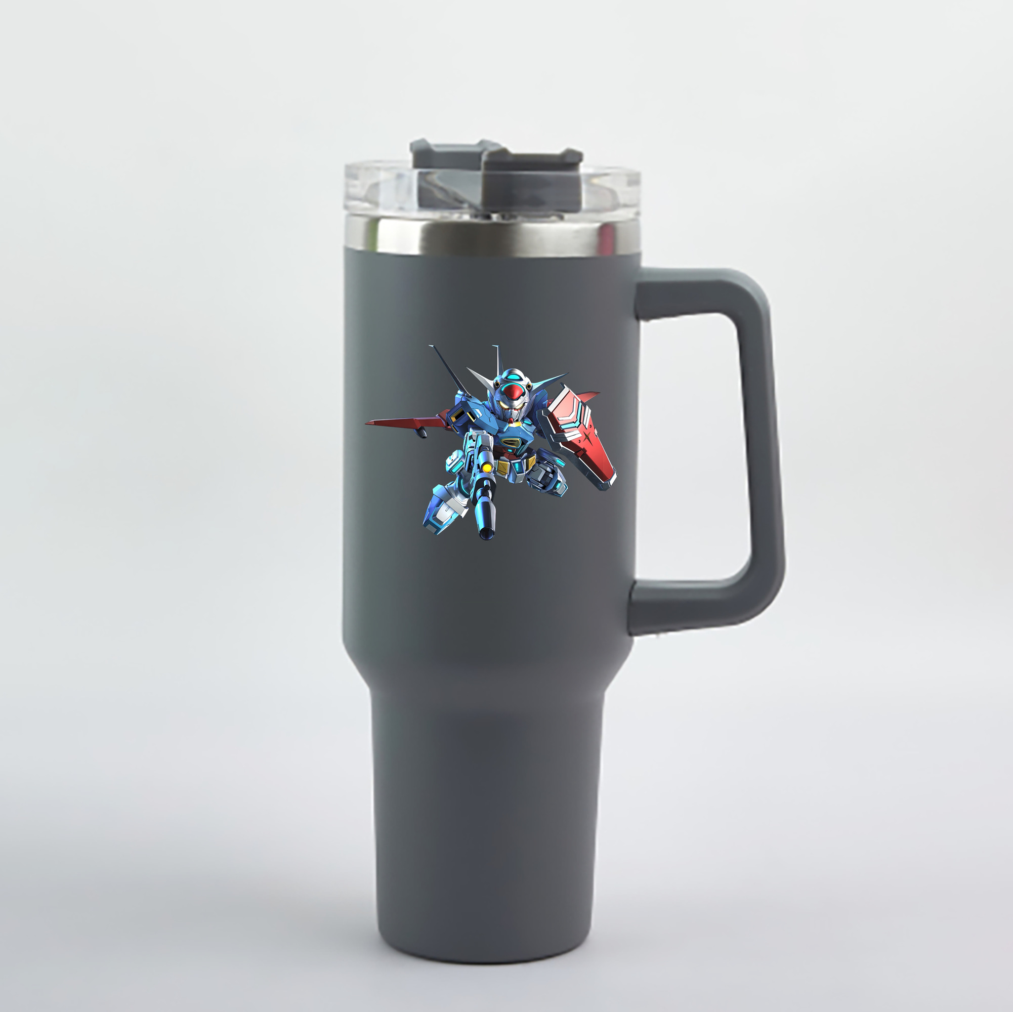 （画像用） 機動戦士ガンダム Mobile Suit Gundam 1200mL車用タンブラー - クリスタルステッカー（プラスチックストロー付き）