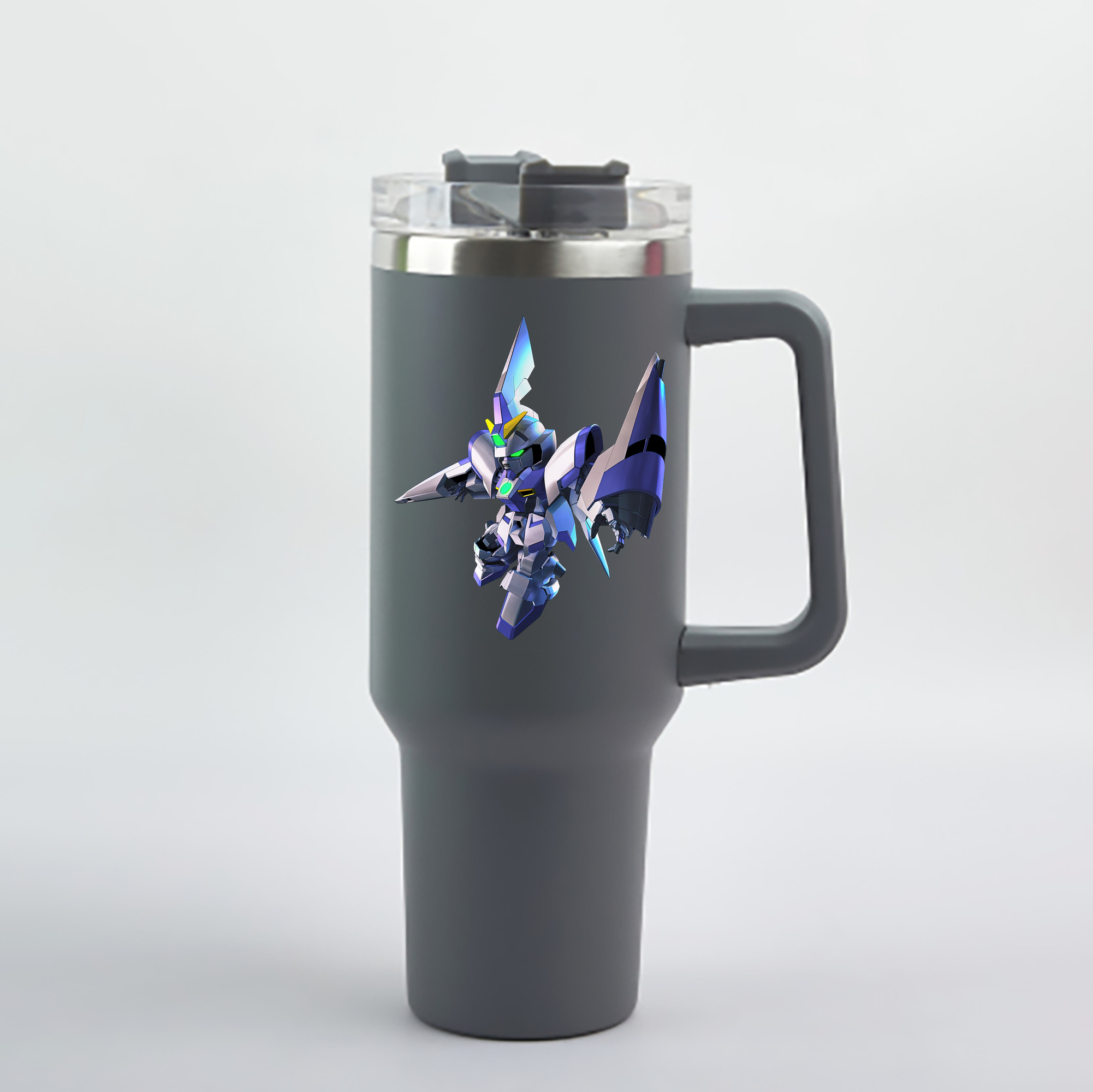 （画像用） 機動戦士ガンダム Mobile Suit Gundam 1200mL車用タンブラー - クリスタルステッカー（プラスチックストロー付き）