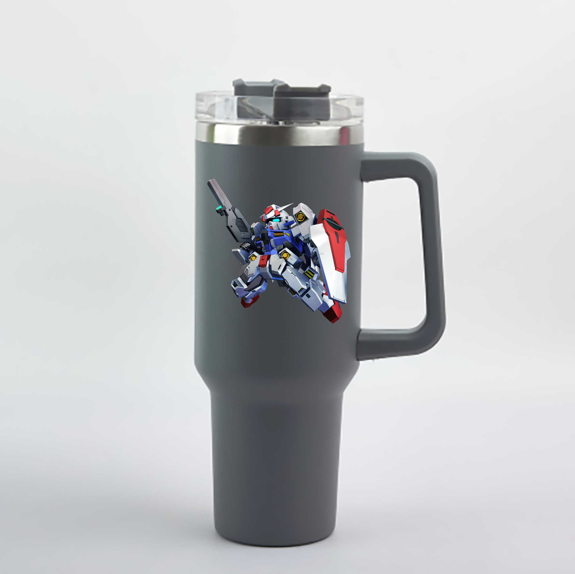 （画像用） 機動戦士ガンダム Mobile Suit Gundam 1200mL車用タンブラー - クリスタルステッカー（プラスチックストロー付き）