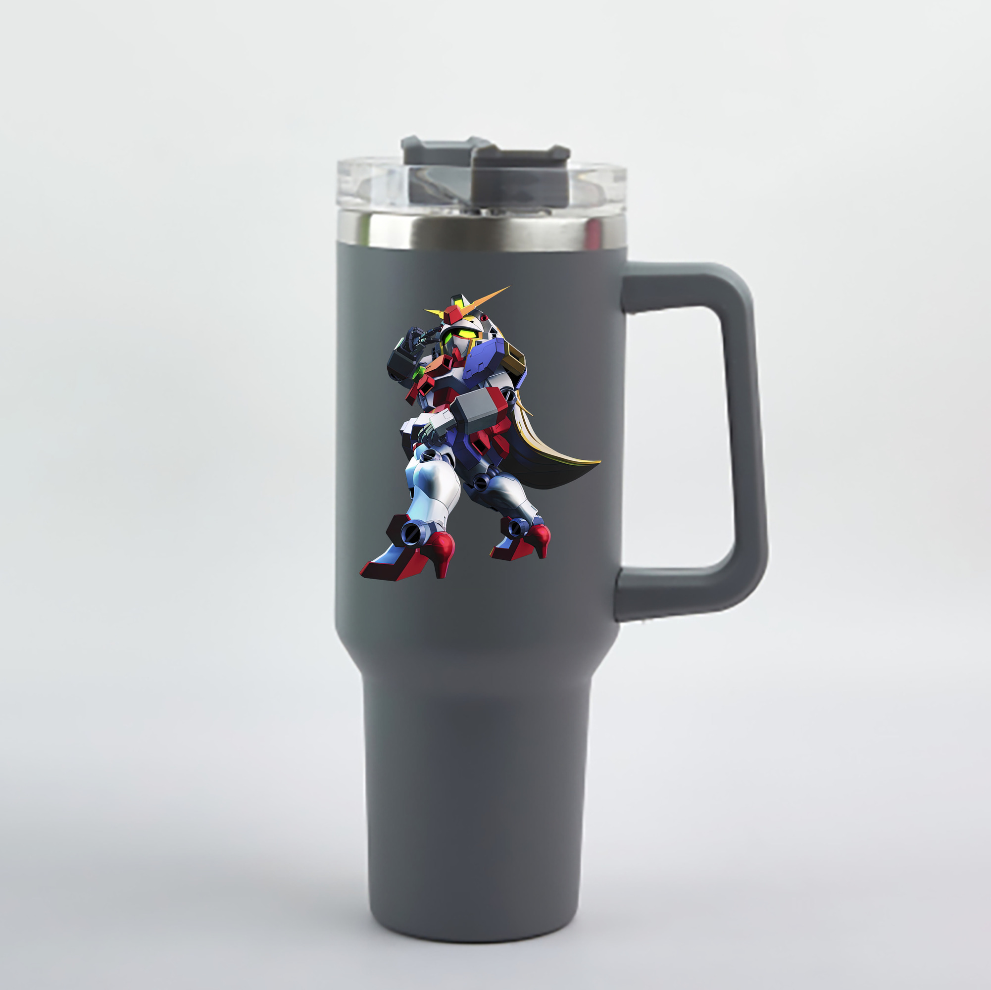 （画像用） 機動戦士ガンダム Mobile Suit Gundam 1200mL車用タンブラー - クリスタルステッカー（プラスチックストロー付き）