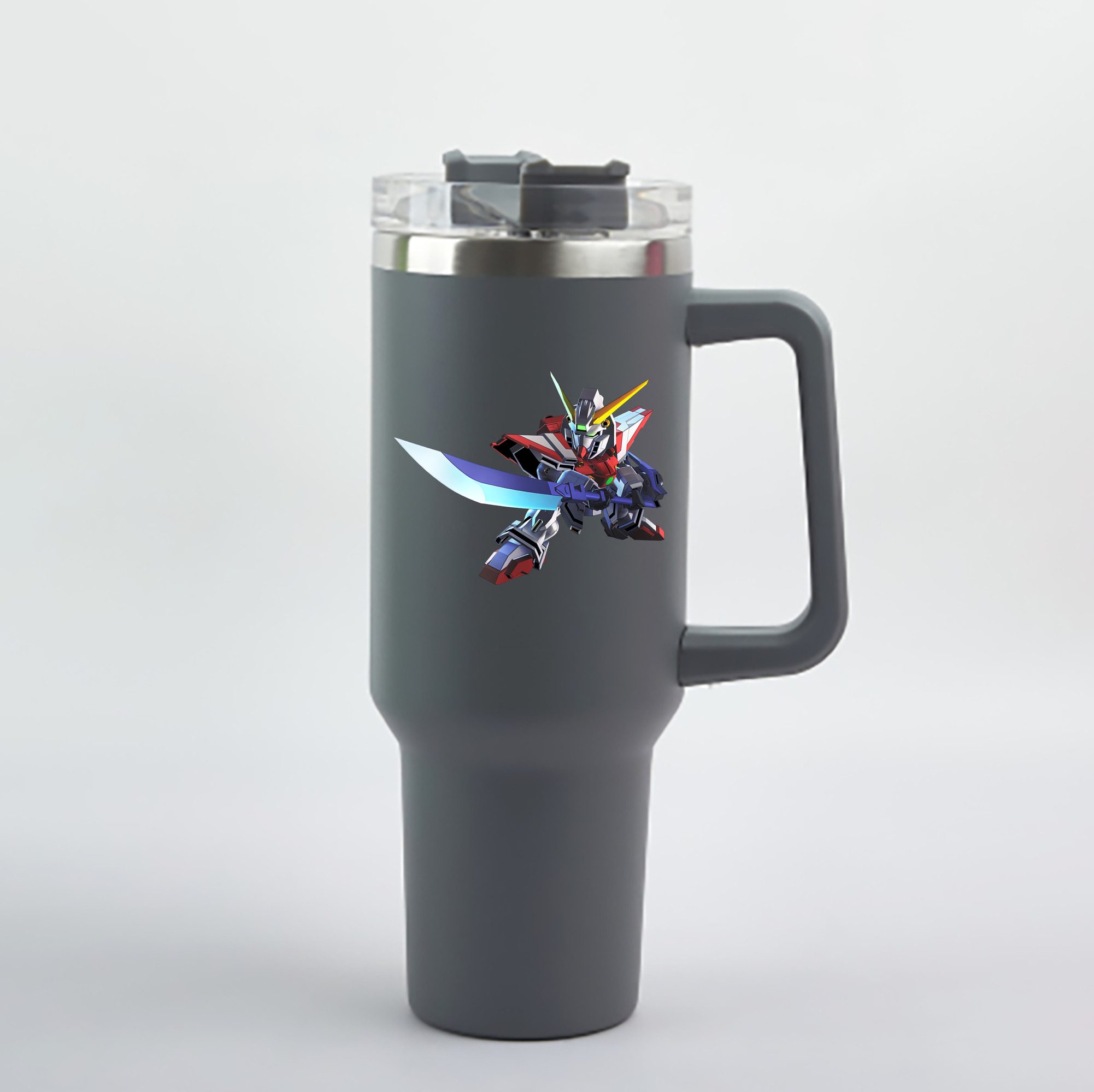 （画像用） 機動戦士ガンダム Mobile Suit Gundam 1200mL車用タンブラー - クリスタルステッカー（プラスチックストロー付き）