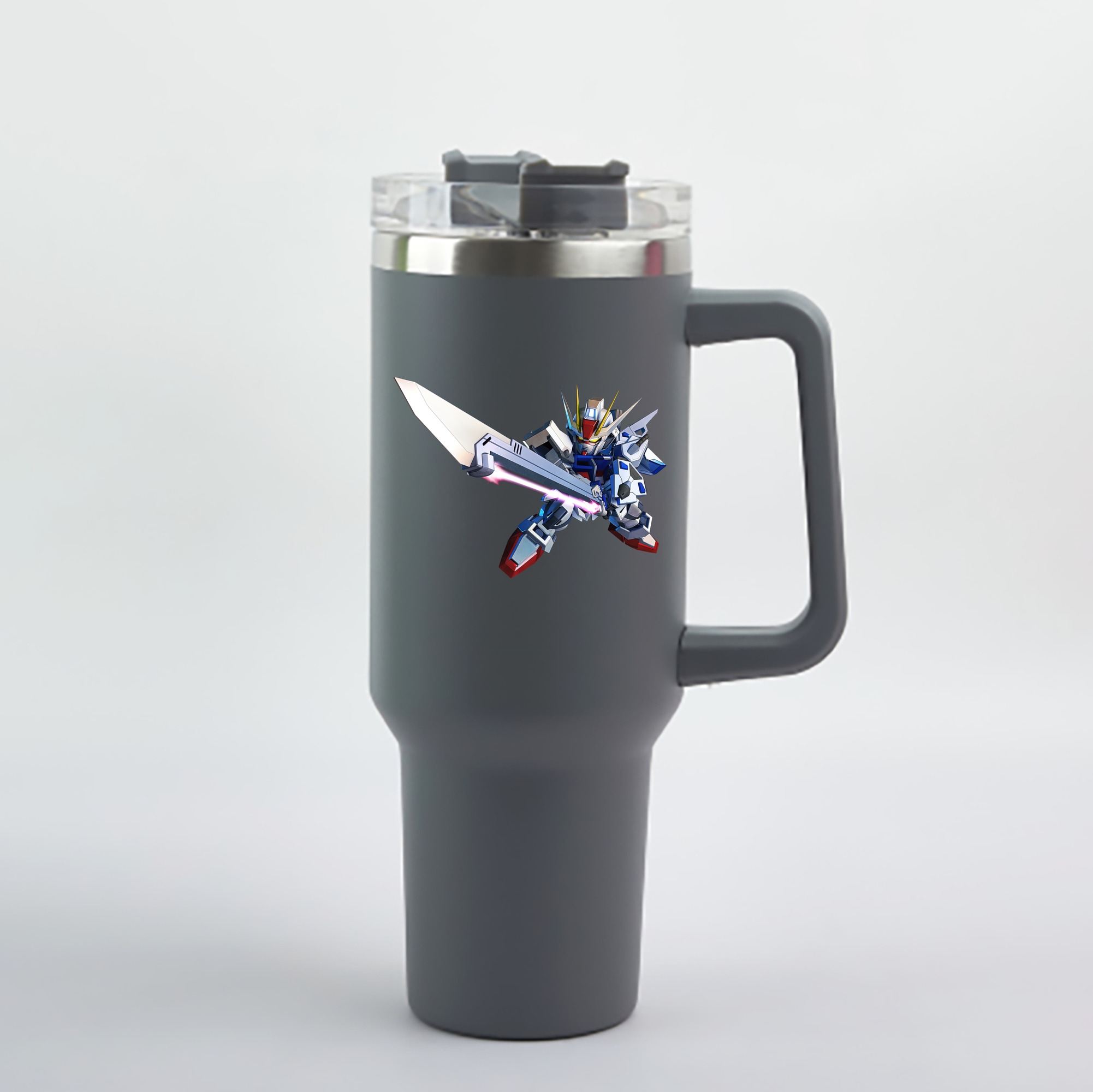 （画像用） 機動戦士ガンダム Mobile Suit Gundam 1200mL車用タンブラー - クリスタルステッカー（プラスチックストロー付き）