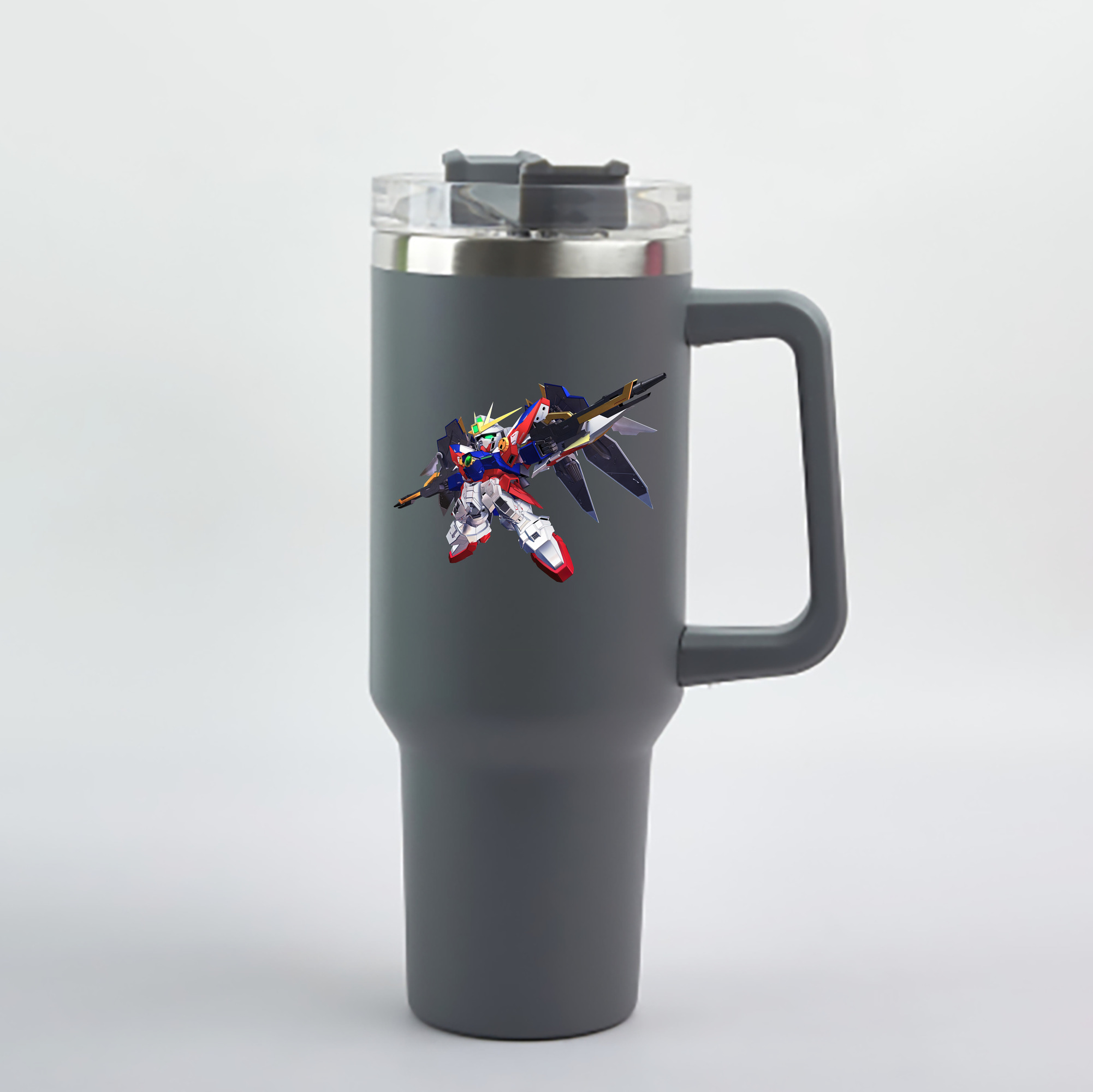 （画像用） 機動戦士ガンダム Mobile Suit Gundam 1200mL車用タンブラー - クリスタルステッカー（プラスチックストロー付き）
