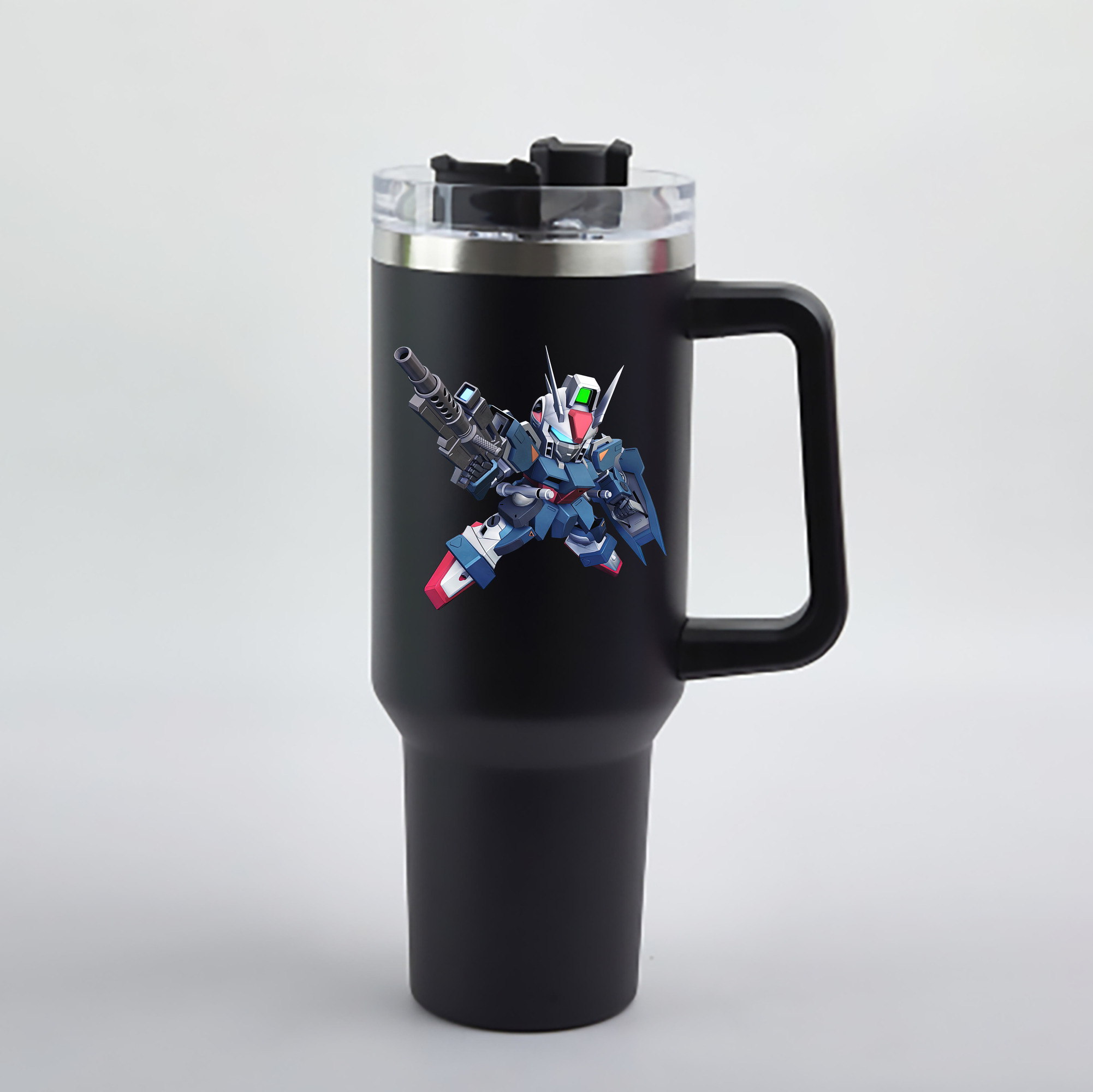 （画像用） 機動戦士ガンダム Mobile Suit Gundam 1200mL車用タンブラー - クリスタルステッカー（プラスチックストロー付き）