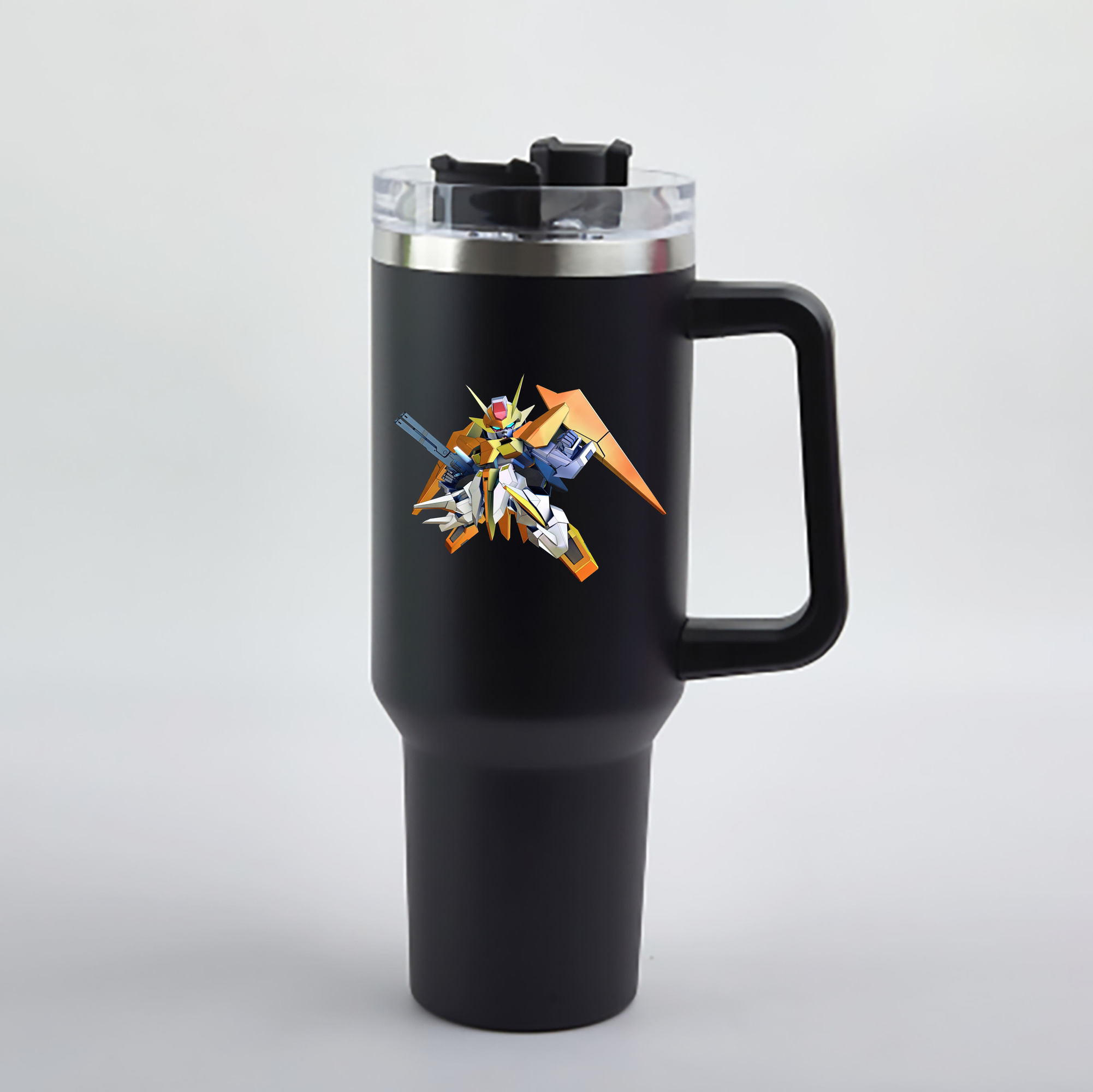 （画像用） 機動戦士ガンダム Mobile Suit Gundam 1200mL車用タンブラー - クリスタルステッカー（プラスチックストロー付き）
