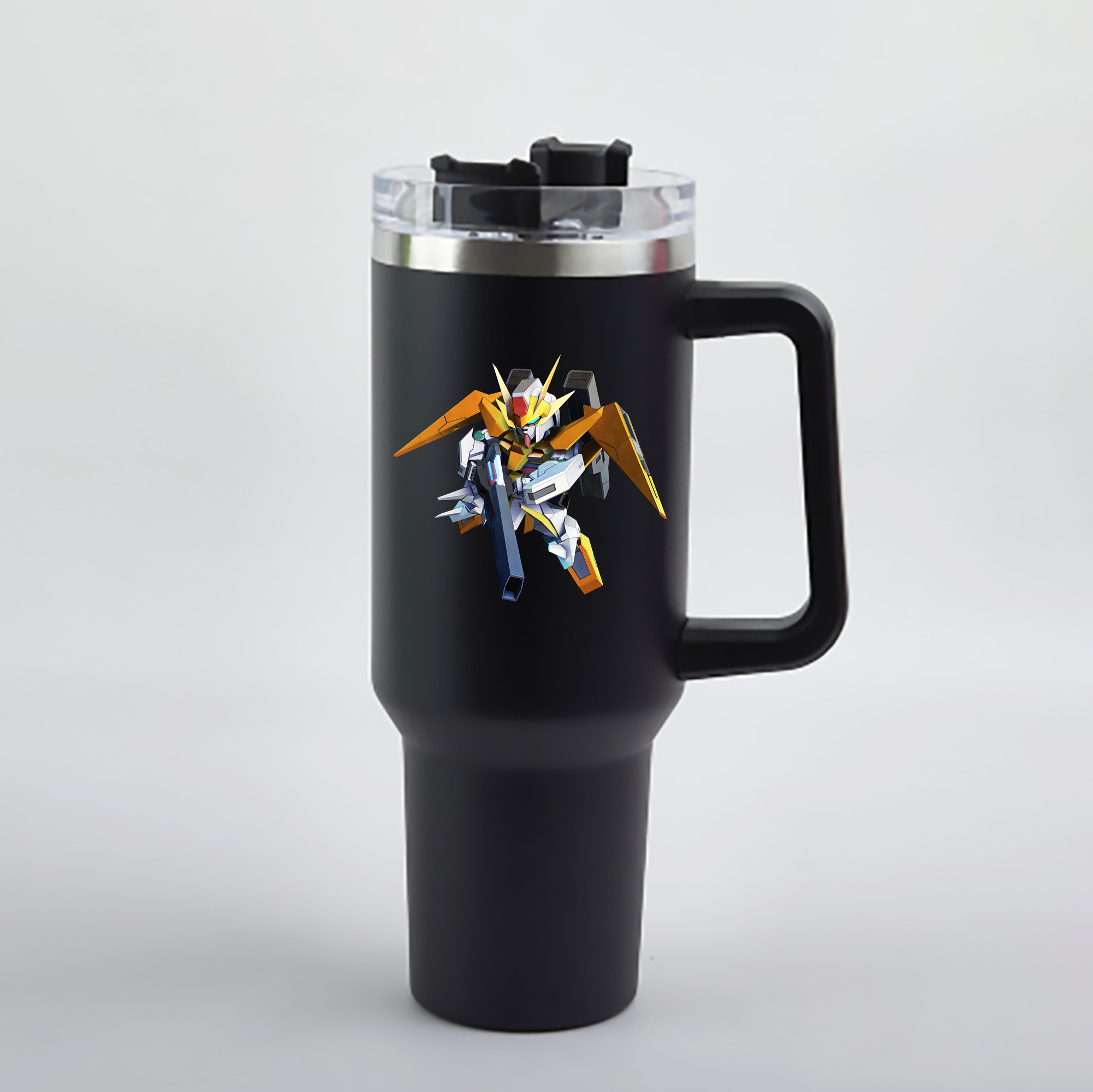 （画像用） 機動戦士ガンダム Mobile Suit Gundam 1200mL車用タンブラー - クリスタルステッカー（プラスチックストロー付き）