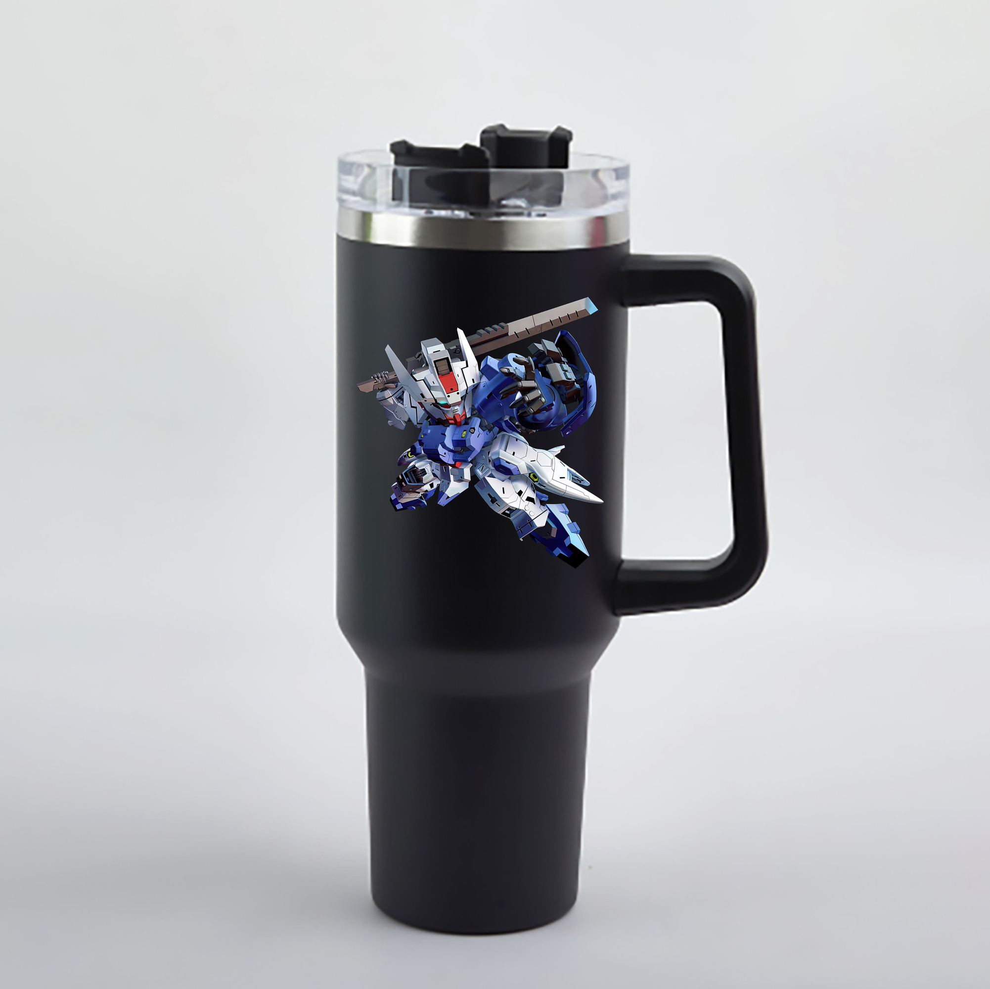 （画像用） 機動戦士ガンダム Mobile Suit Gundam 1200mL車用タンブラー - クリスタルステッカー（プラスチックストロー付き）