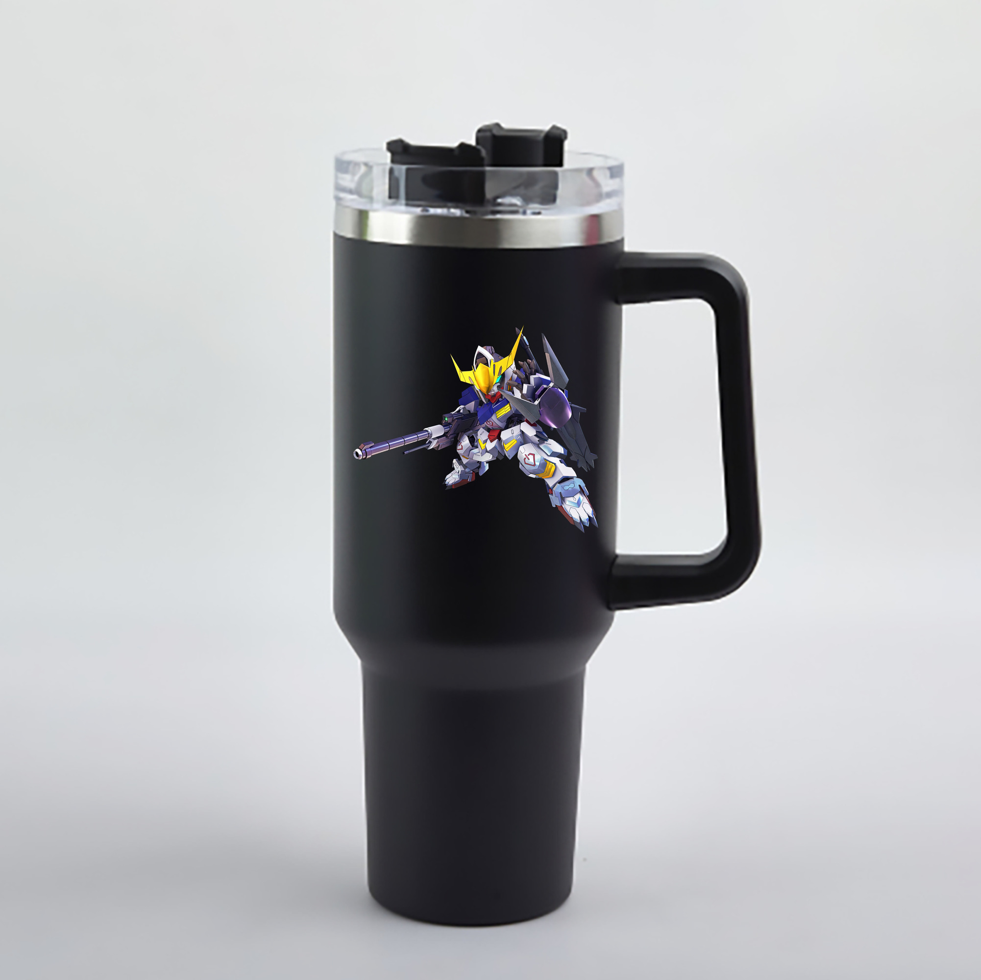 （画像用） 機動戦士ガンダム Mobile Suit Gundam 1200mL車用タンブラー - クリスタルステッカー（プラスチックストロー付き）