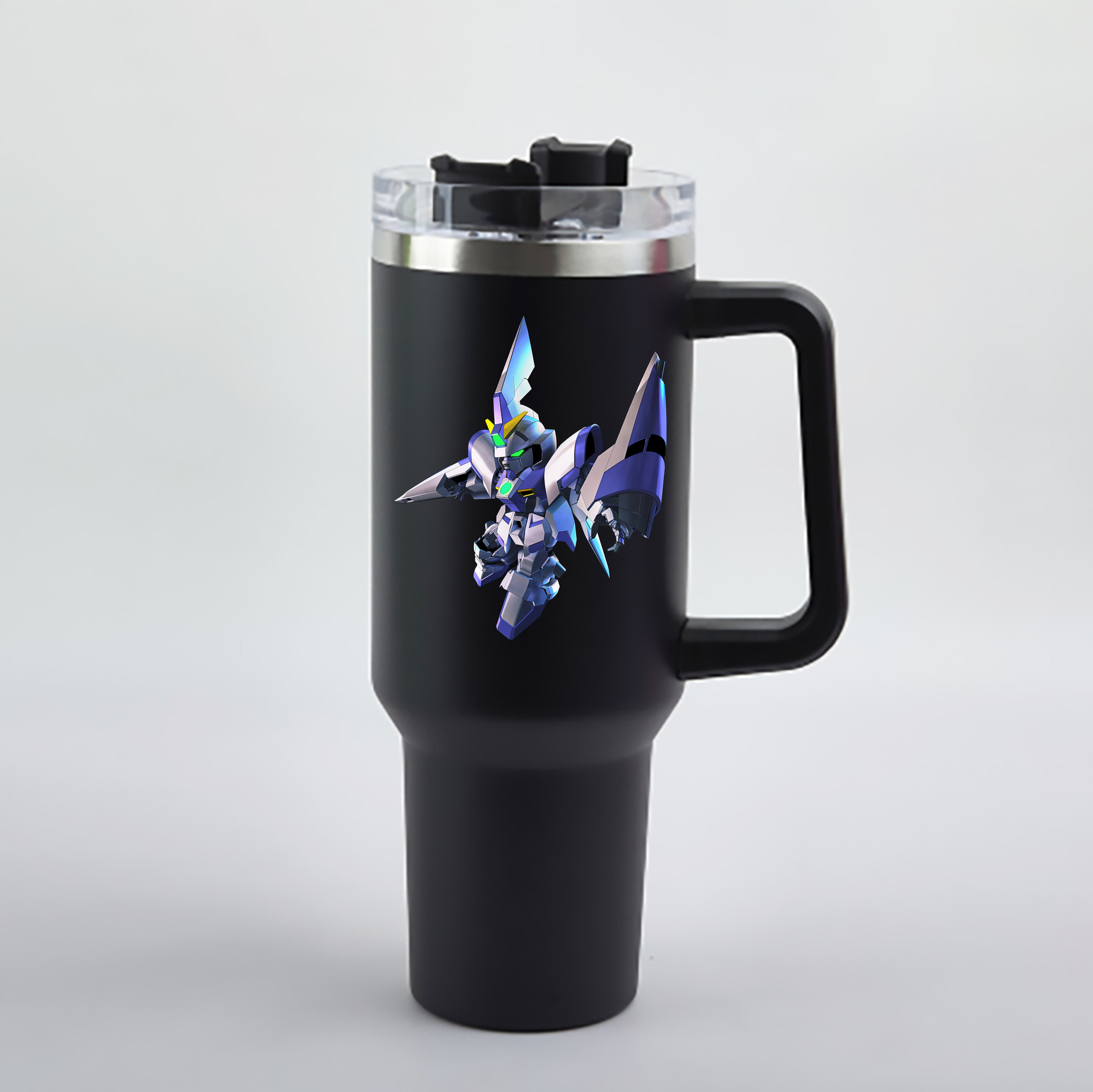 （画像用） 機動戦士ガンダム Mobile Suit Gundam 1200mL車用タンブラー - クリスタルステッカー（プラスチックストロー付き）
