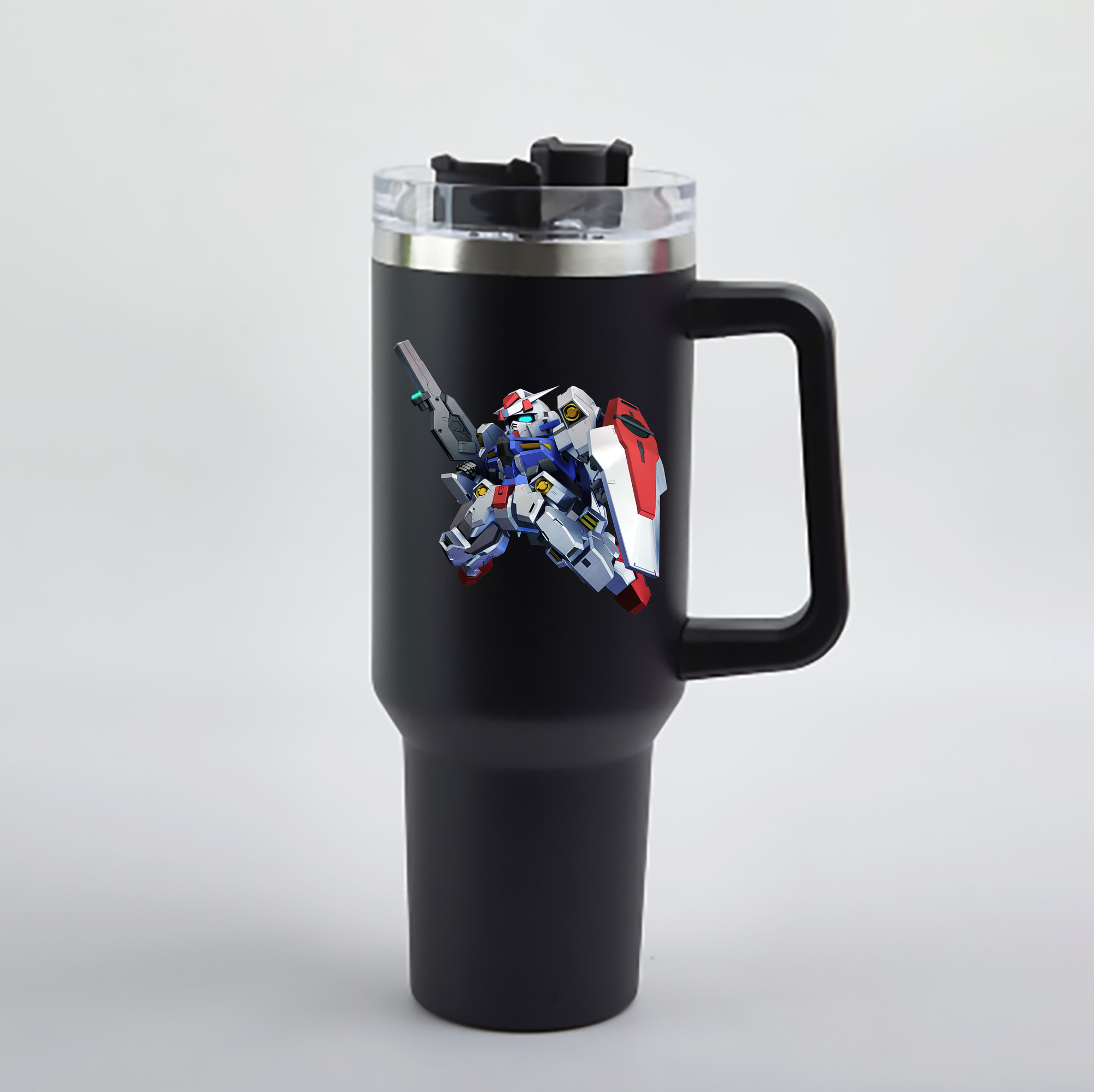 （画像用） 機動戦士ガンダム Mobile Suit Gundam 1200mL車用タンブラー - クリスタルステッカー（プラスチックストロー付き）