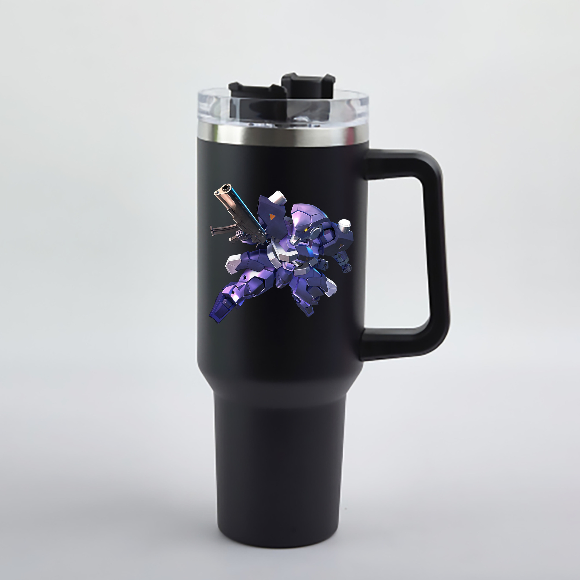 （画像用） 機動戦士ガンダム Mobile Suit Gundam 1200mL車用タンブラー - クリスタルステッカー（プラスチックストロー付き）